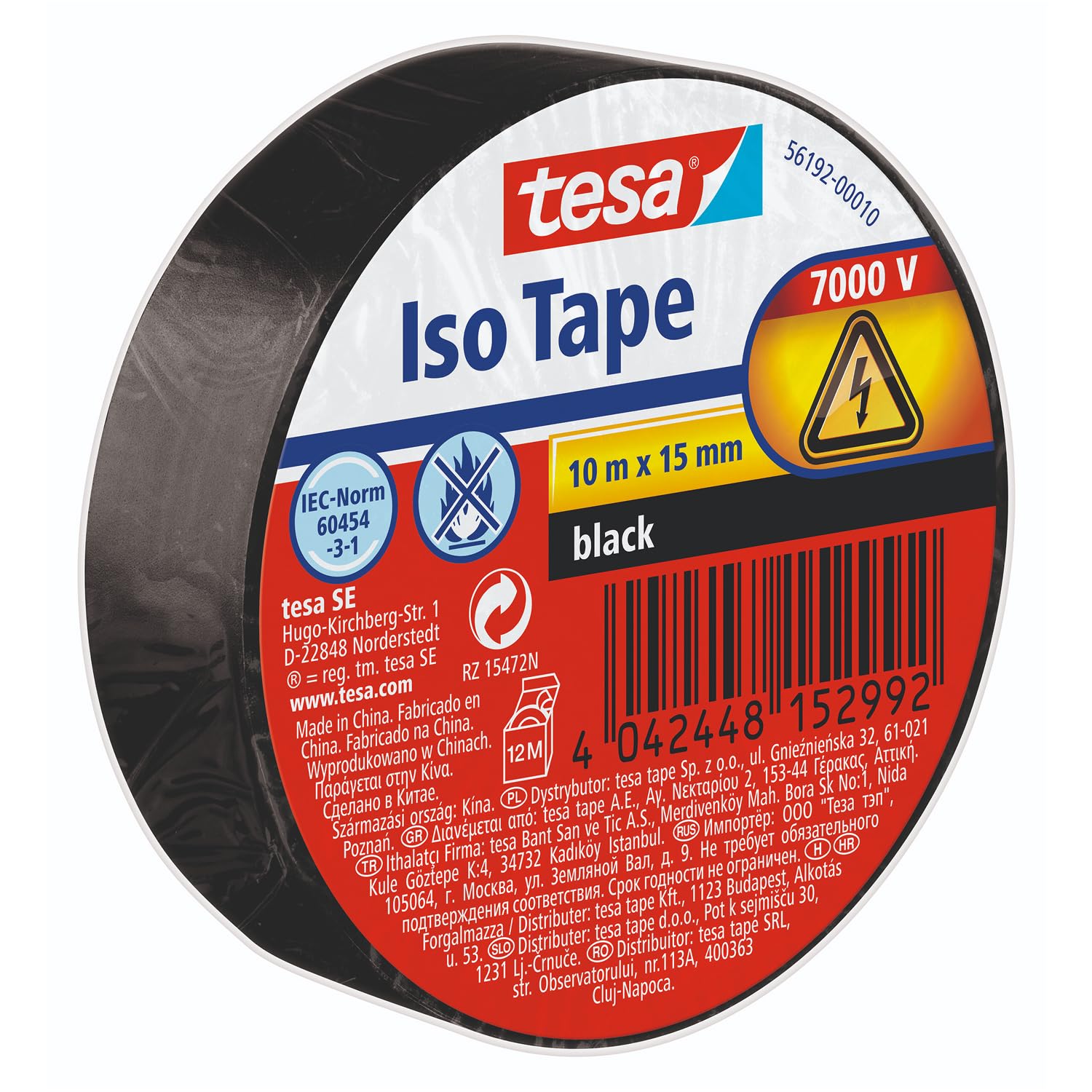 🔌🔧🔥 tesa Isolierband - Selbstklebendes Isolierband, hitzebeständig - Zum Isolieren, Reparieren und Bündeln - 1 x 10m - Schwarz 🖤 Angebot bei HelloDeals