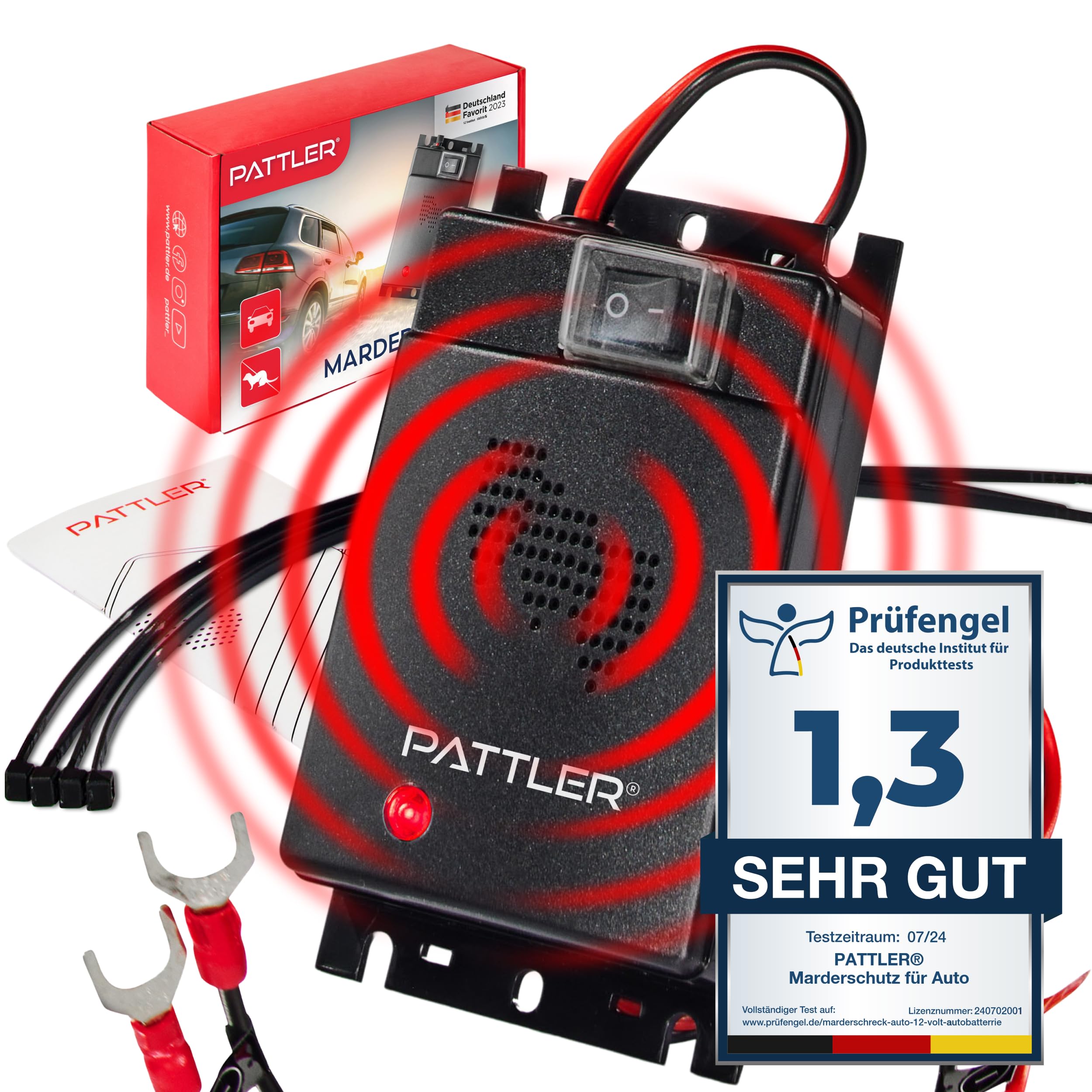 🚗🦝 PATTLER® Marderschreck Auto - Marderabwehr mit Ultraschall 🚫 Angebot bei HelloDeals
