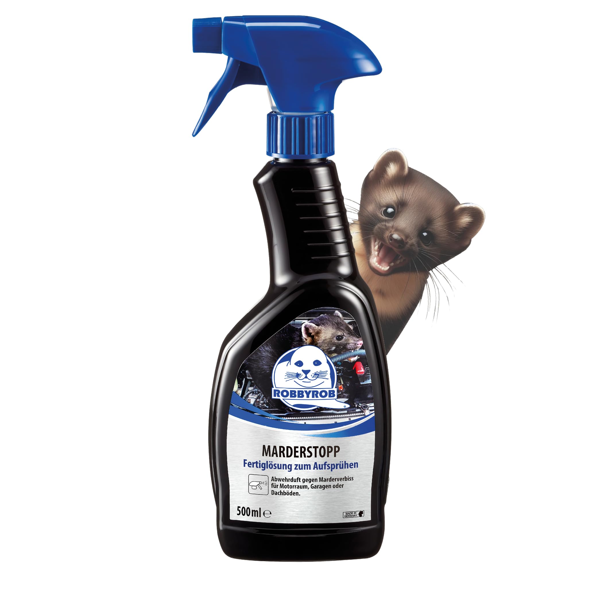 ROBBYROB | Marder Stopp Marderspray 🚗🦡 | Marderabwehr für Auto, Haus, Dachboden, Garten und Garage Angebot bei HelloDeals