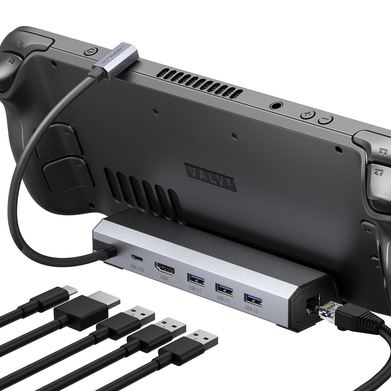 JSAUX Steam Deck Dock 6-in-1-Dockingstation | 4K@60Hz HDMI | Gigabit-Ethernet | 100W Ladung Angebot bei HelloDeals