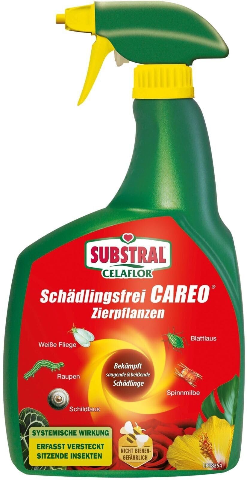 🌿 Substral Schädlingsfrei Careo Zierpflanzen 🌸 800 ml Spray gegen saugende und beißende Schädlinge Angebot bei HelloDeals