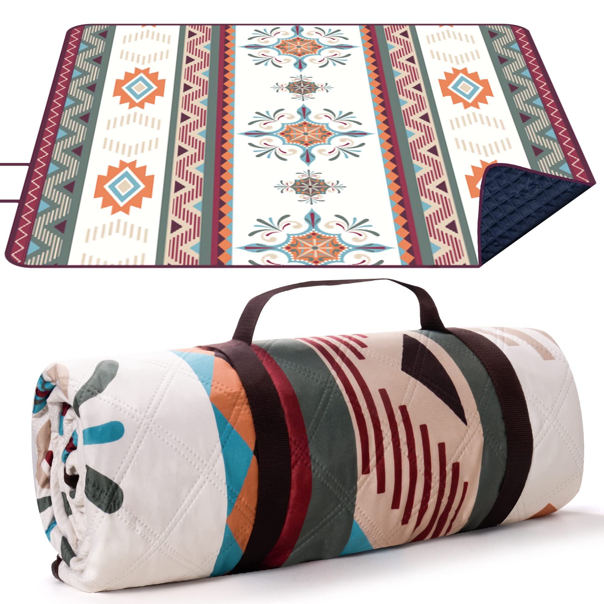 LARUTAN Outdoor Picknickdecke Boho, 200x200cm Stranddecke Sandfrei 🌞🧺 Angebot bei HelloDeals