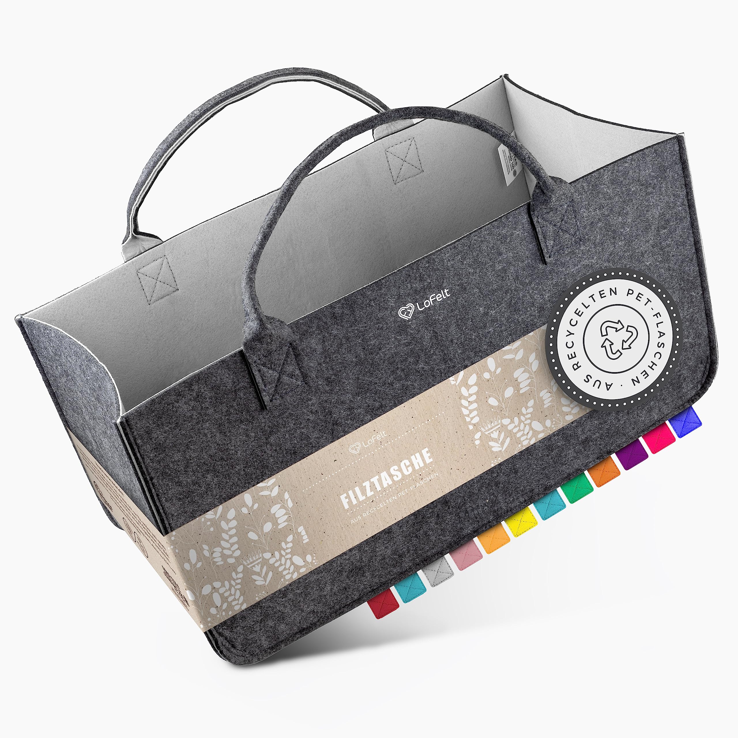 LoFelt® Filztasche - Großartige Einkaufstasche aus recyceltem Plastik 🛍️ Angebot bei HelloDeals