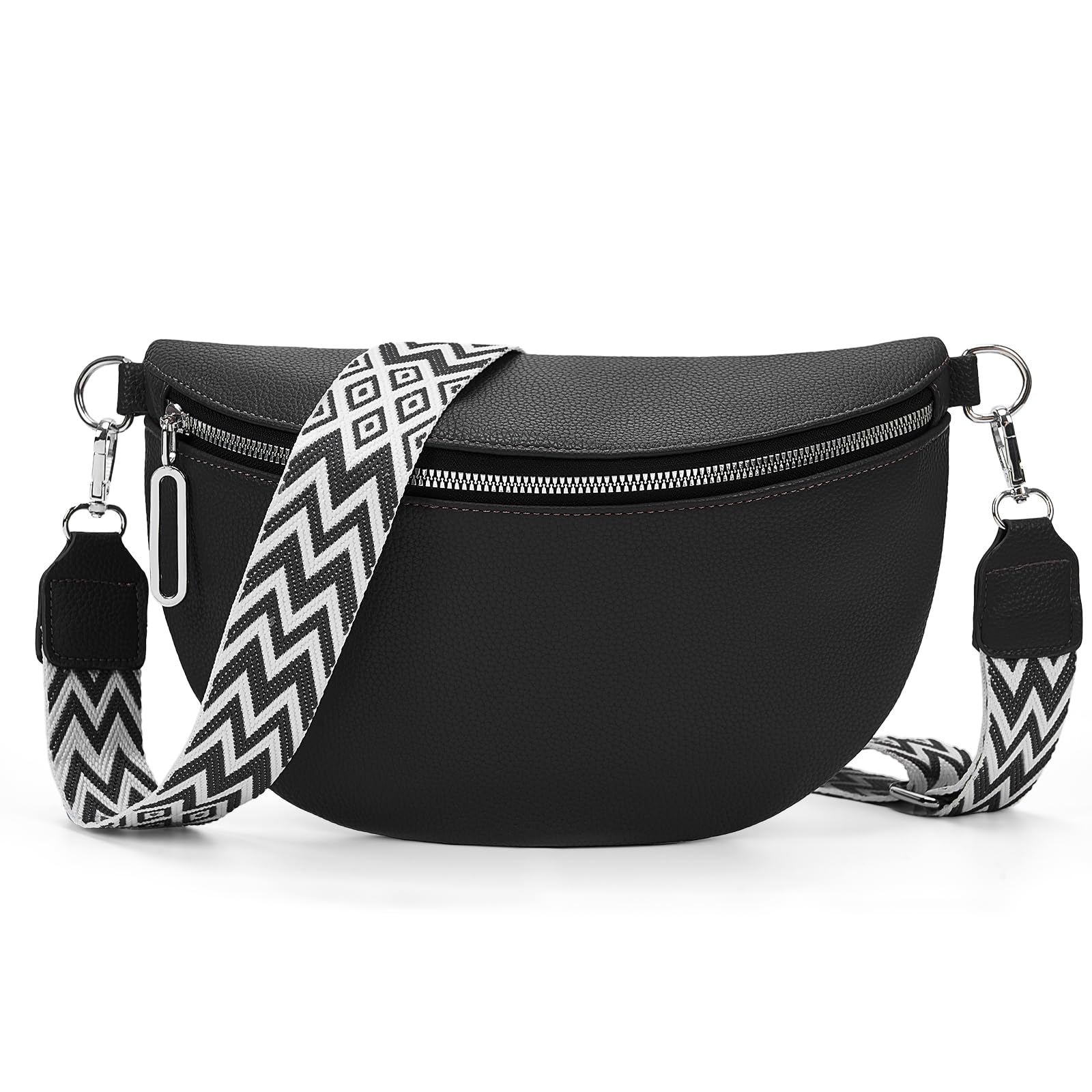 GSenhui Bauchtasche Damen Groß Gürteltasche Crossbody Bag Elegant Umhängetasche Beige Klein Handtasche Brusttasche Frauen B 02-schwarz 🌟👜 Angebot bei HelloDeals