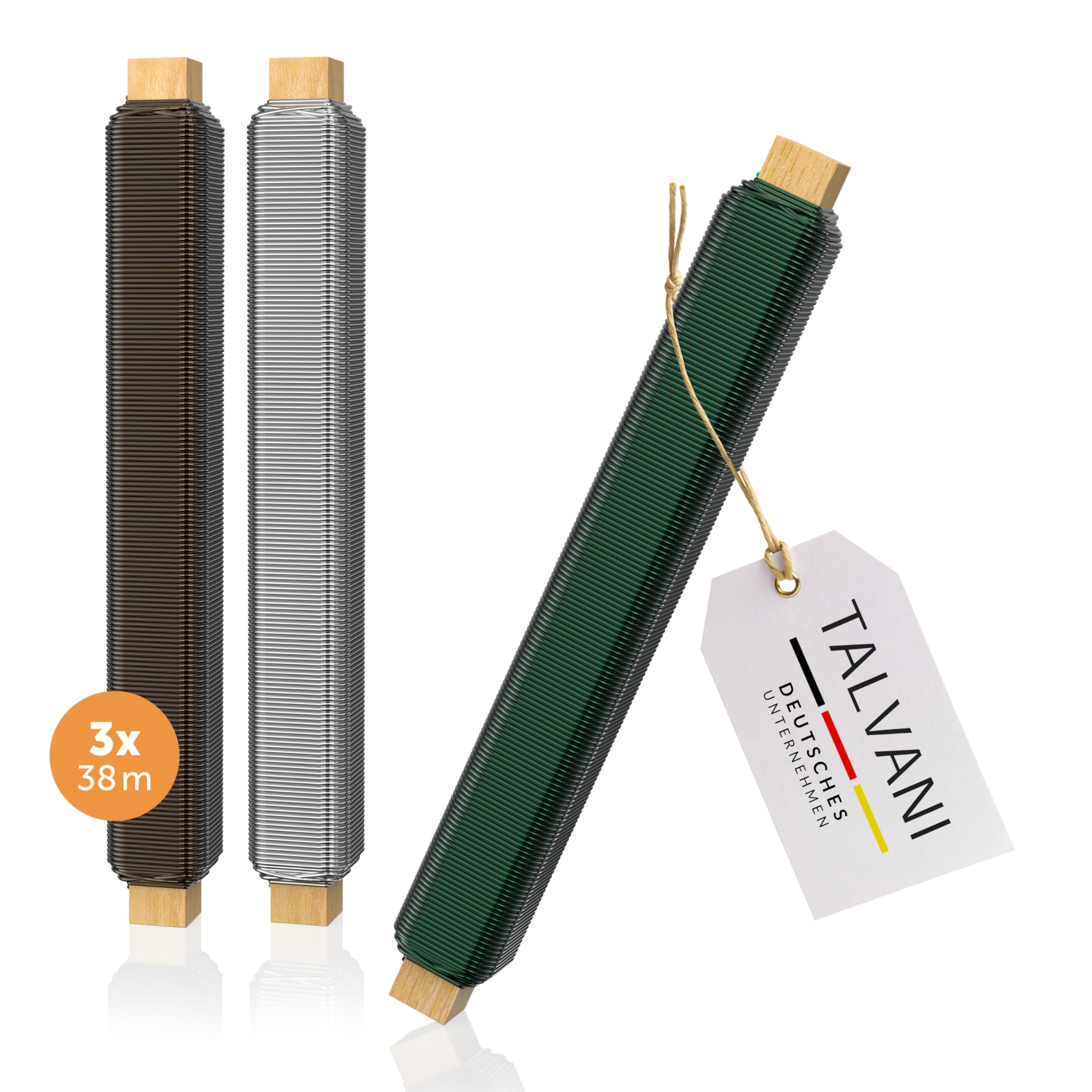 Talvani Basteldraht 3X | in grün Silber schwarz Angebot bei HelloDeals