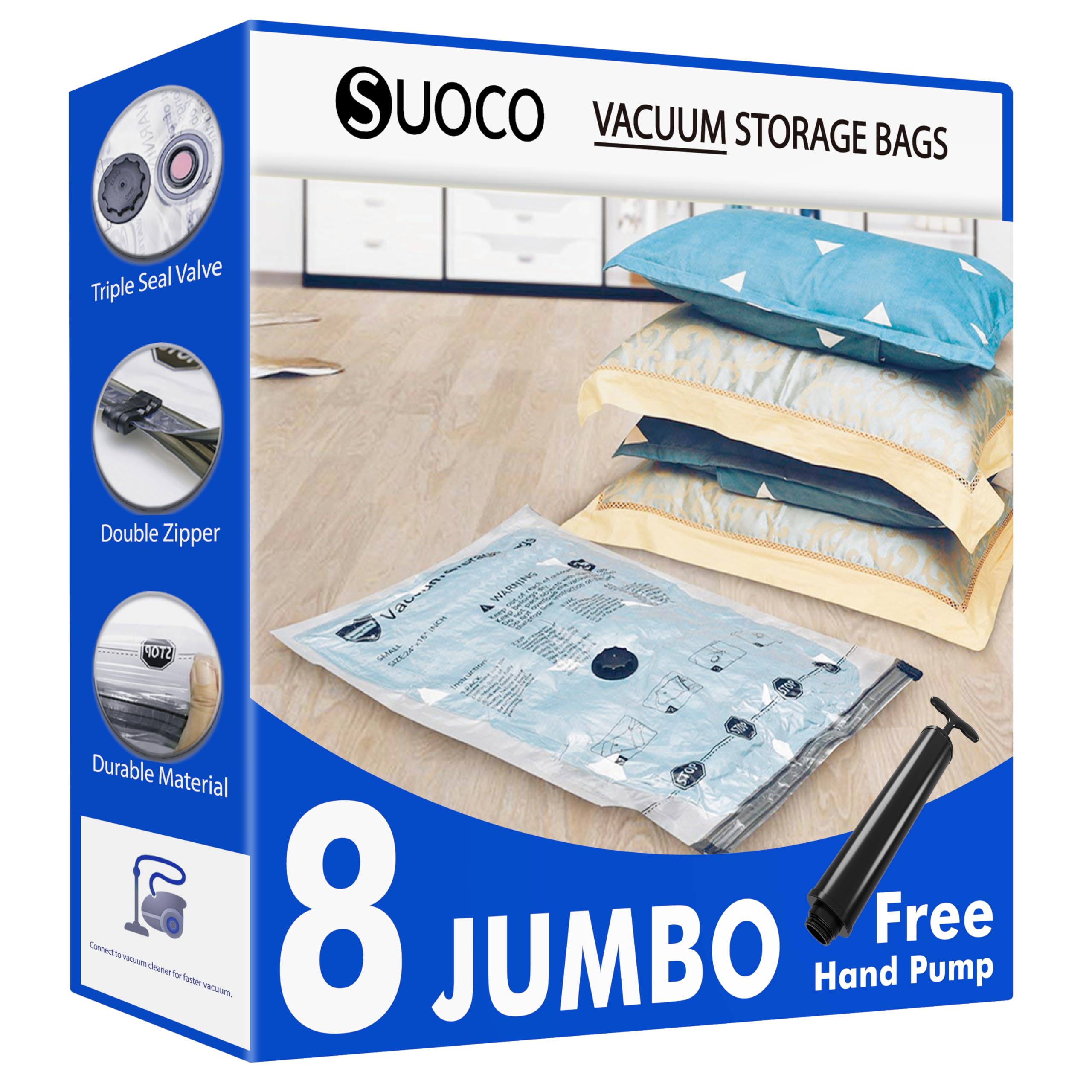 🌟 Super Angebot! Vakuumbeutel für Kleidung 8 Jumbo (100x70 cm) 🌬️👚🧴 Angebot bei HelloDeals