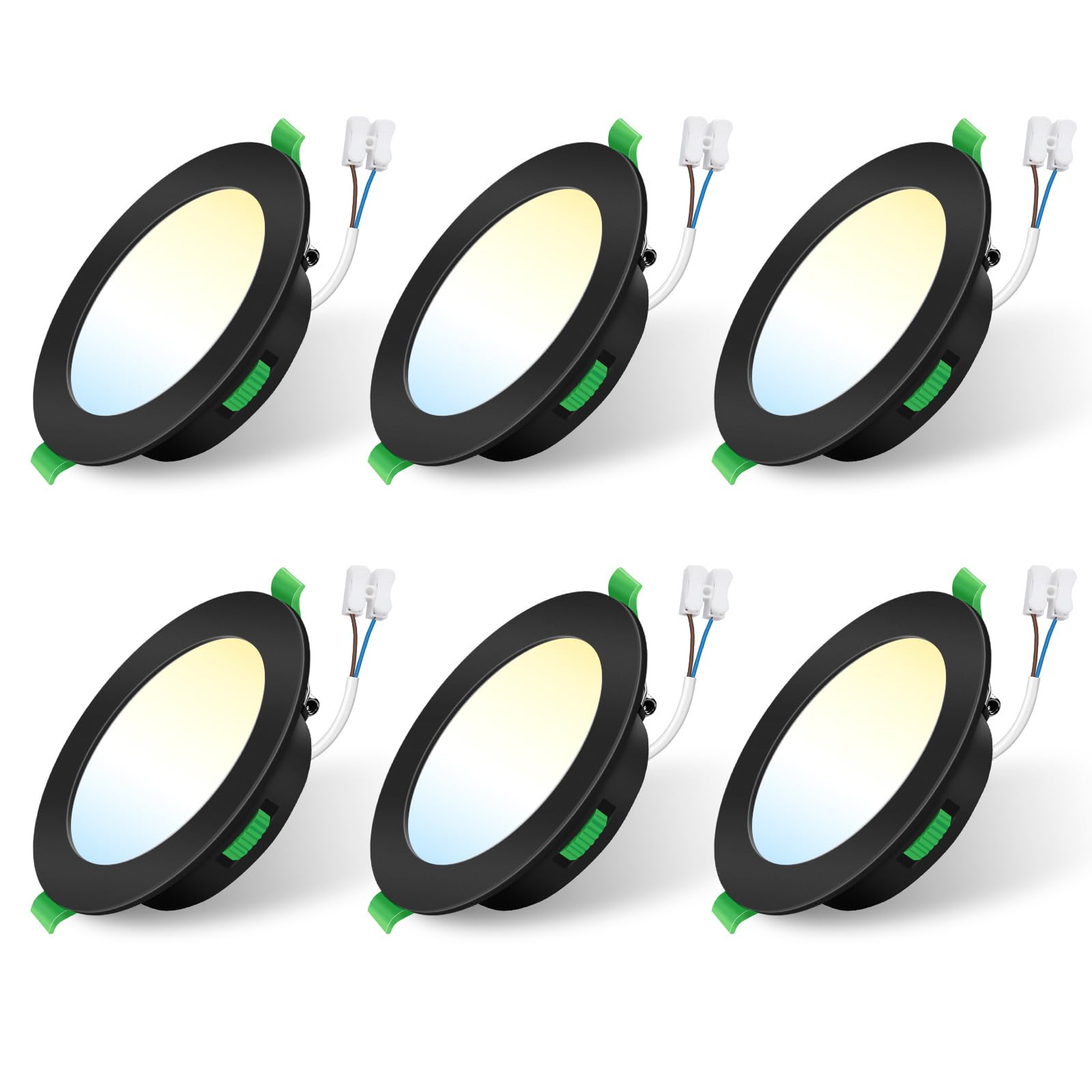 ALUSSO LIGHTING LED Einbaustrahler 230V,5W Einbaustrahler Led Dimmbar 400 Lumen,3CCT 3000K 4000K 6500K Deckenspots,IP44 Deckenstrahler für Badezimmer,Küche, 6er Set,Schwarz 5w 230v Schwarz Lochmaß: Φ75-85mm 6 Stück Angebot bei HelloDeals