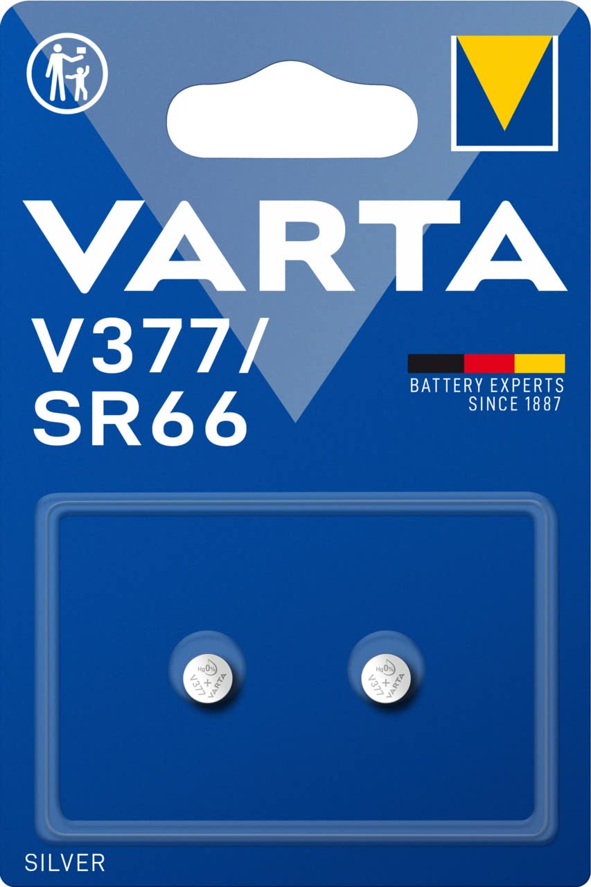 🔋 VARTA Batterien Knopfzellen V377/SR66, 2 Stück, Silver Coin, 1,55V - 2er Pack V377 Single ⚡️ Angebot bei HelloDeals