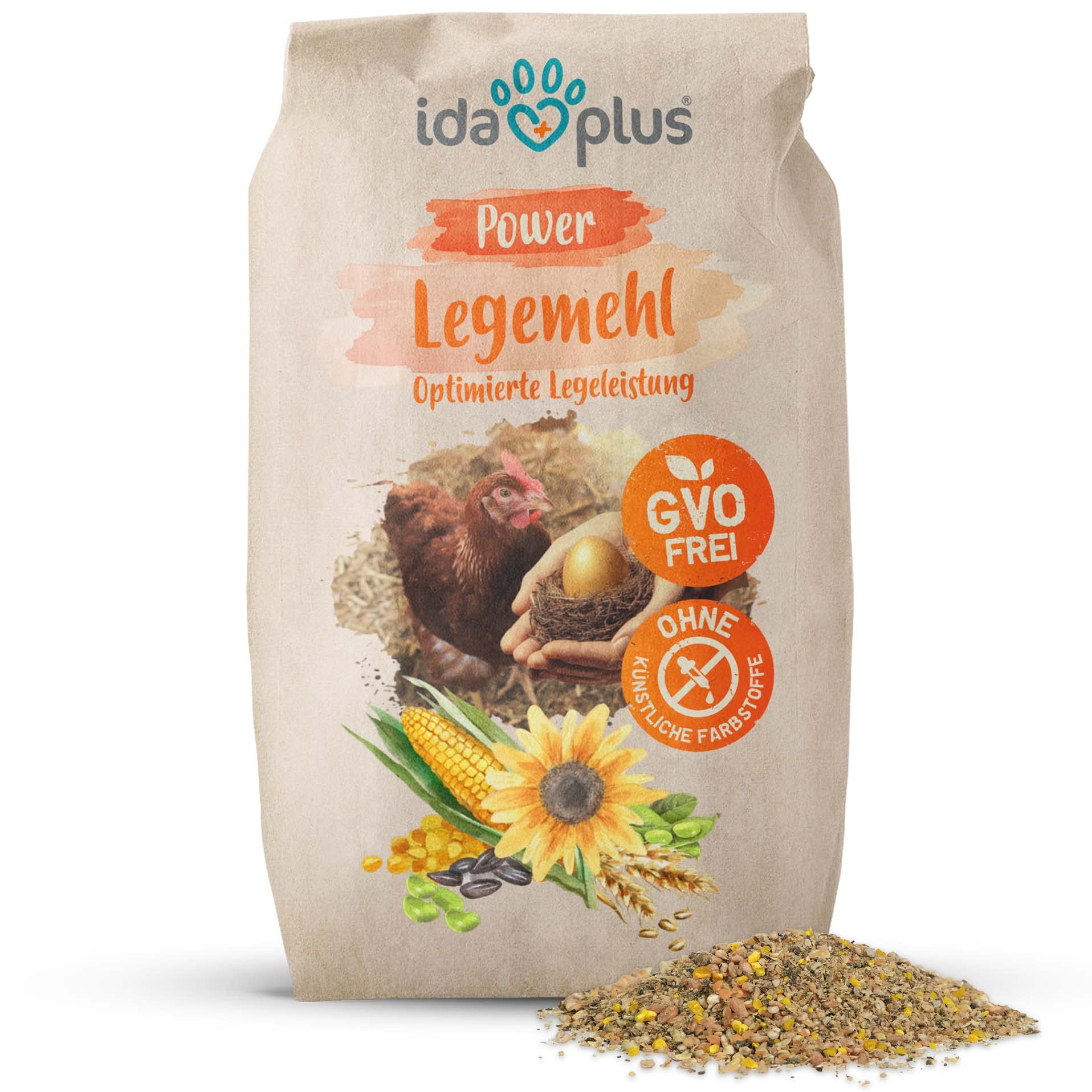 🐔🌿 Ida Plus Power Legemehl für Hühner - Hühnerfutter für optimale Legeleistung & Eibildung - 5kg Angebot bei HelloDeals