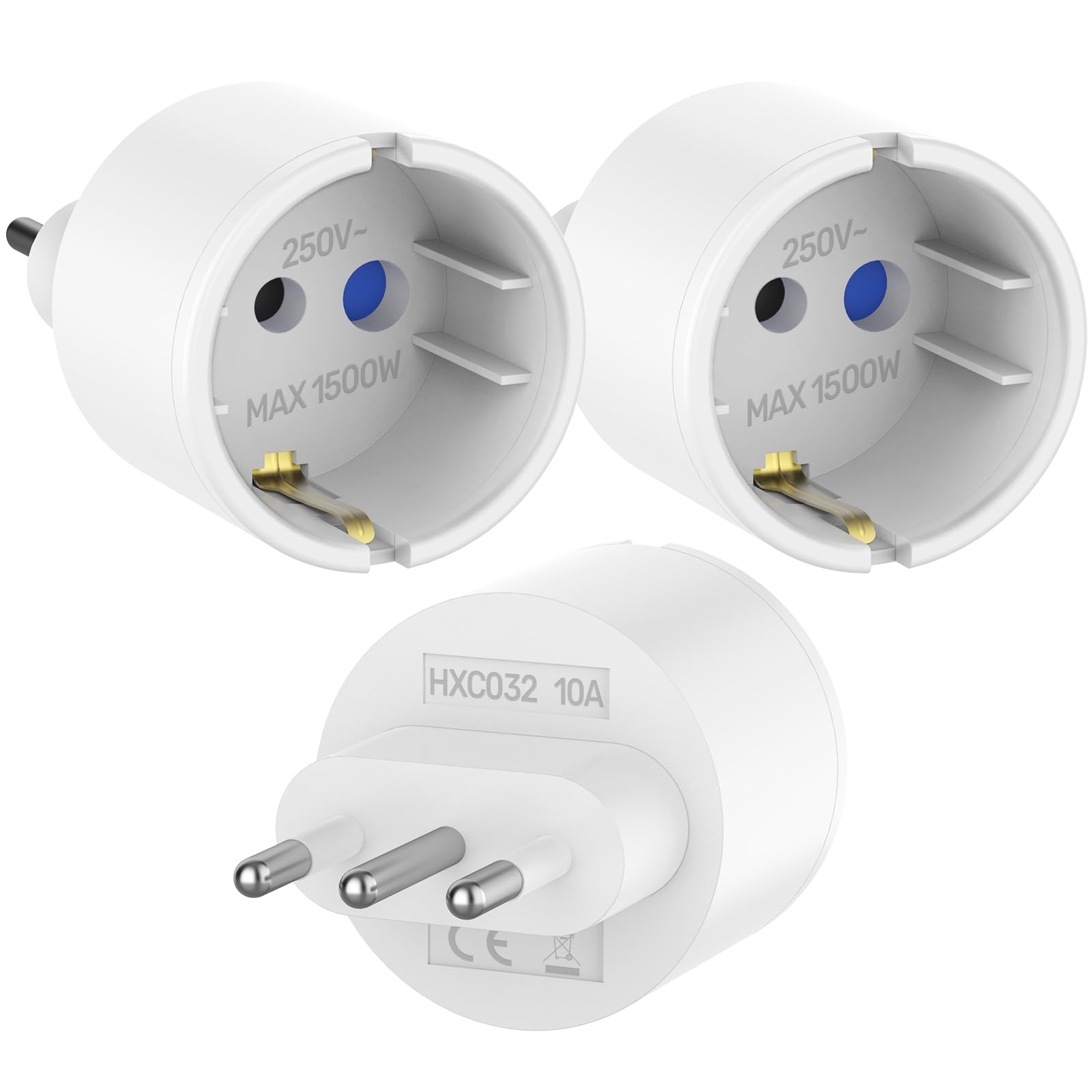 🔌🇮🇹 Adapter Italien Steckdose 3 Stück Reiseadapter Italia, Deutschland auf Italien Reisestecker Steckdosen Adapter Eu-to-ita Angebot bei HelloDeals