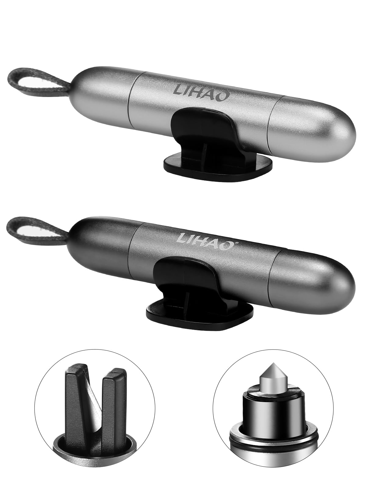 🚗🔨 LIHAO Gurtschneider Notfallhammer fürs Auto Nothammer Sicherheitshammer 2 Stück 2in1 Notfall Pannenwerkzeug Angebot bei HelloDeals