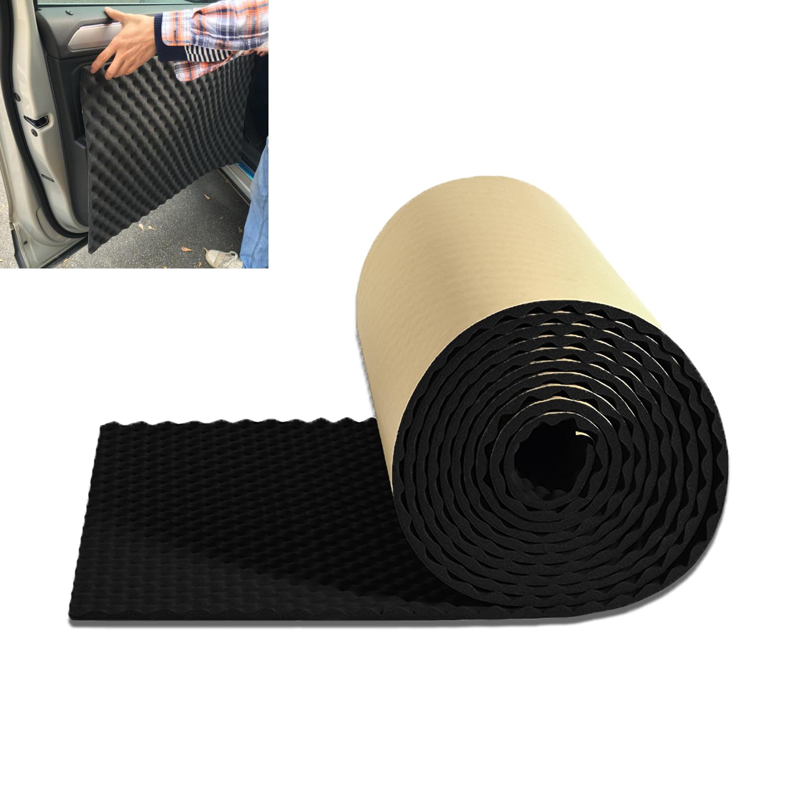 🚗🔊 Dämmmatte Auto Schallschutzmatte 200cm X 50cm X 2cm - Selbstklebend! 🛡️ Angebot bei HelloDeals
