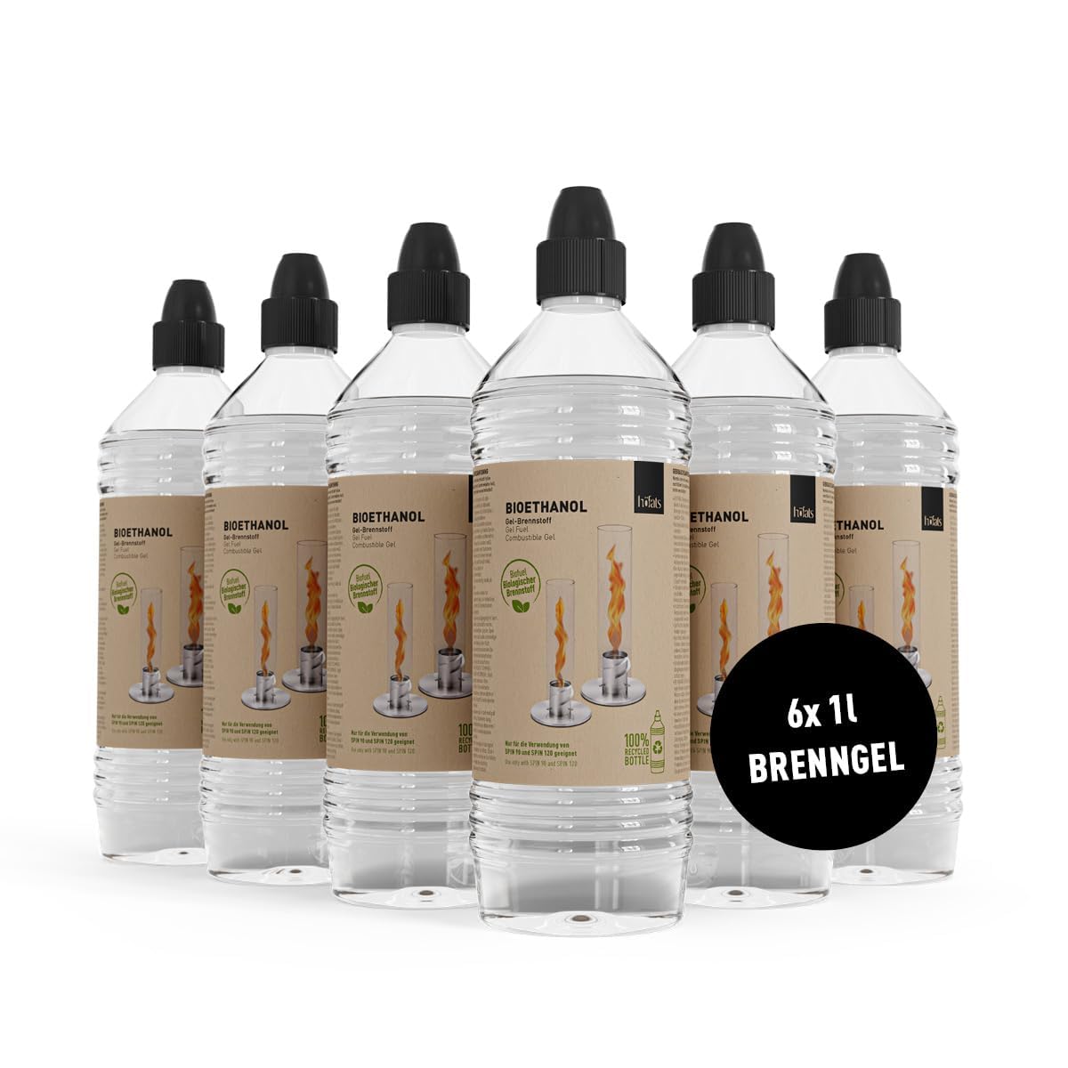 höfats - Spin Bioethanol Brenngel 6X 1 Liter Nachfüllflasche 🔥🌿 Angebot bei HelloDeals