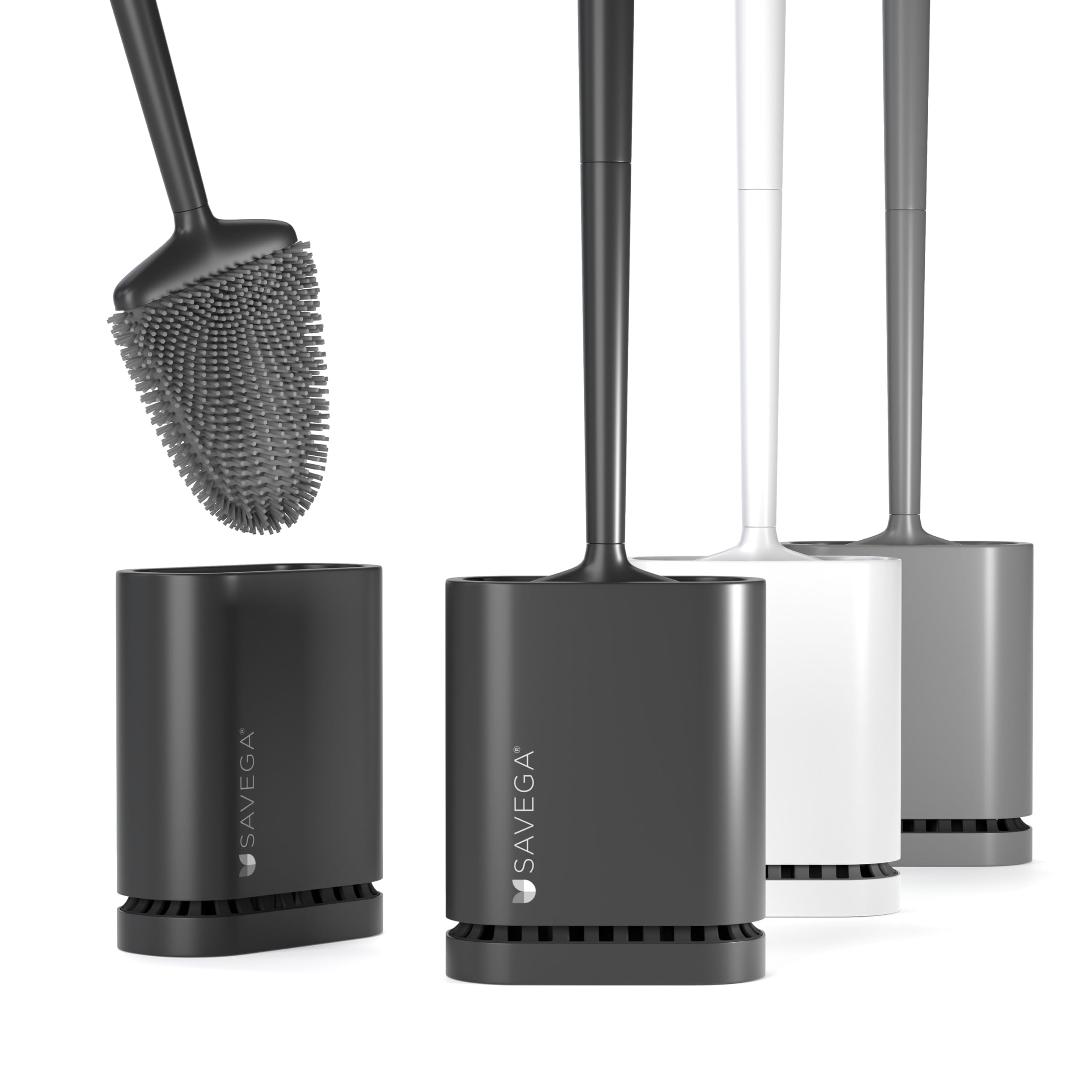 SAVEGA - Silikon Klobürste mit flachem und biegsamem Kopf - Toilettenbürste aus Silikon Angebot bei HelloDeals