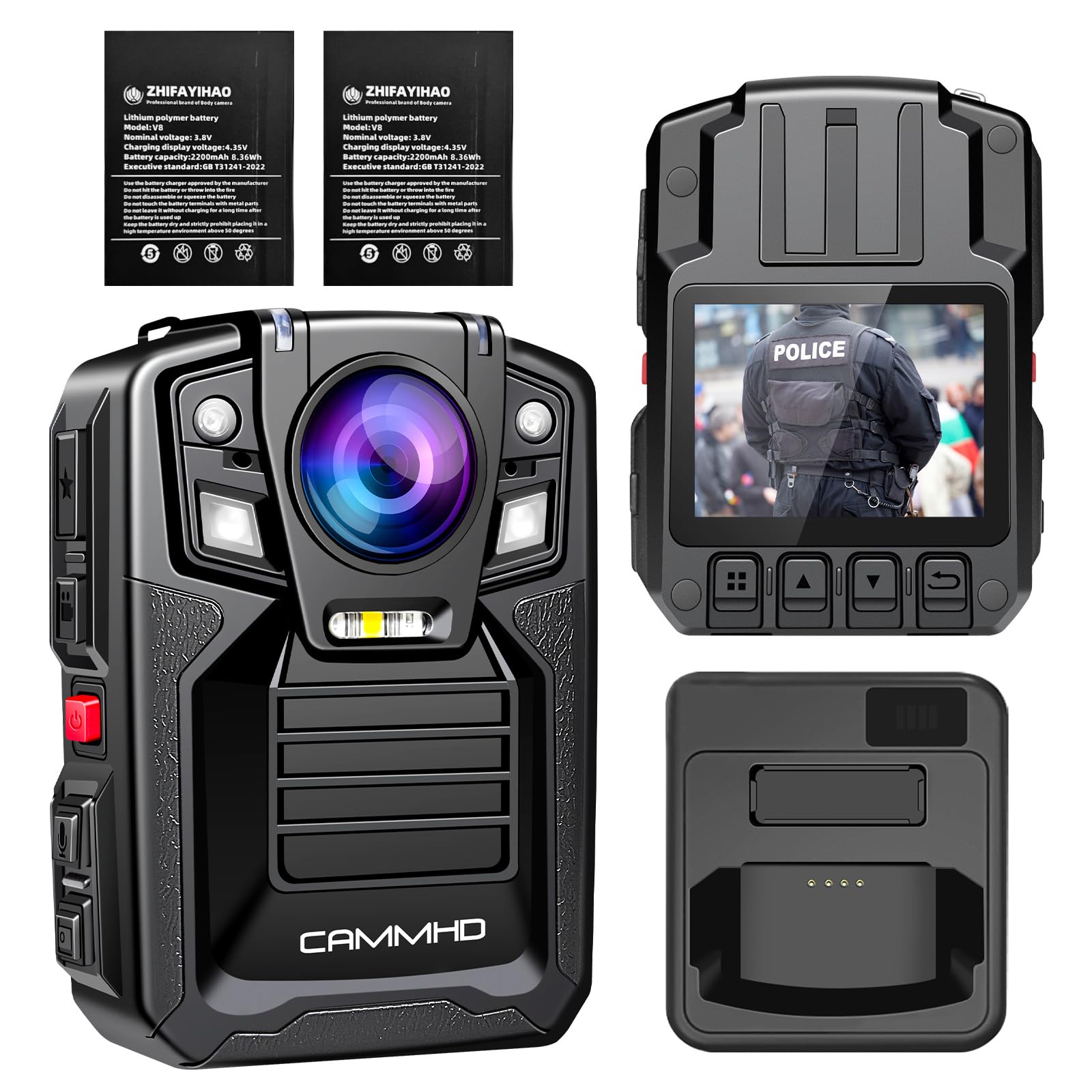 Angebot: CAMMHD V8 Pro 32GB 2160P Body Cam 42MP 📹🚔🔦 Angebot bei HelloDeals