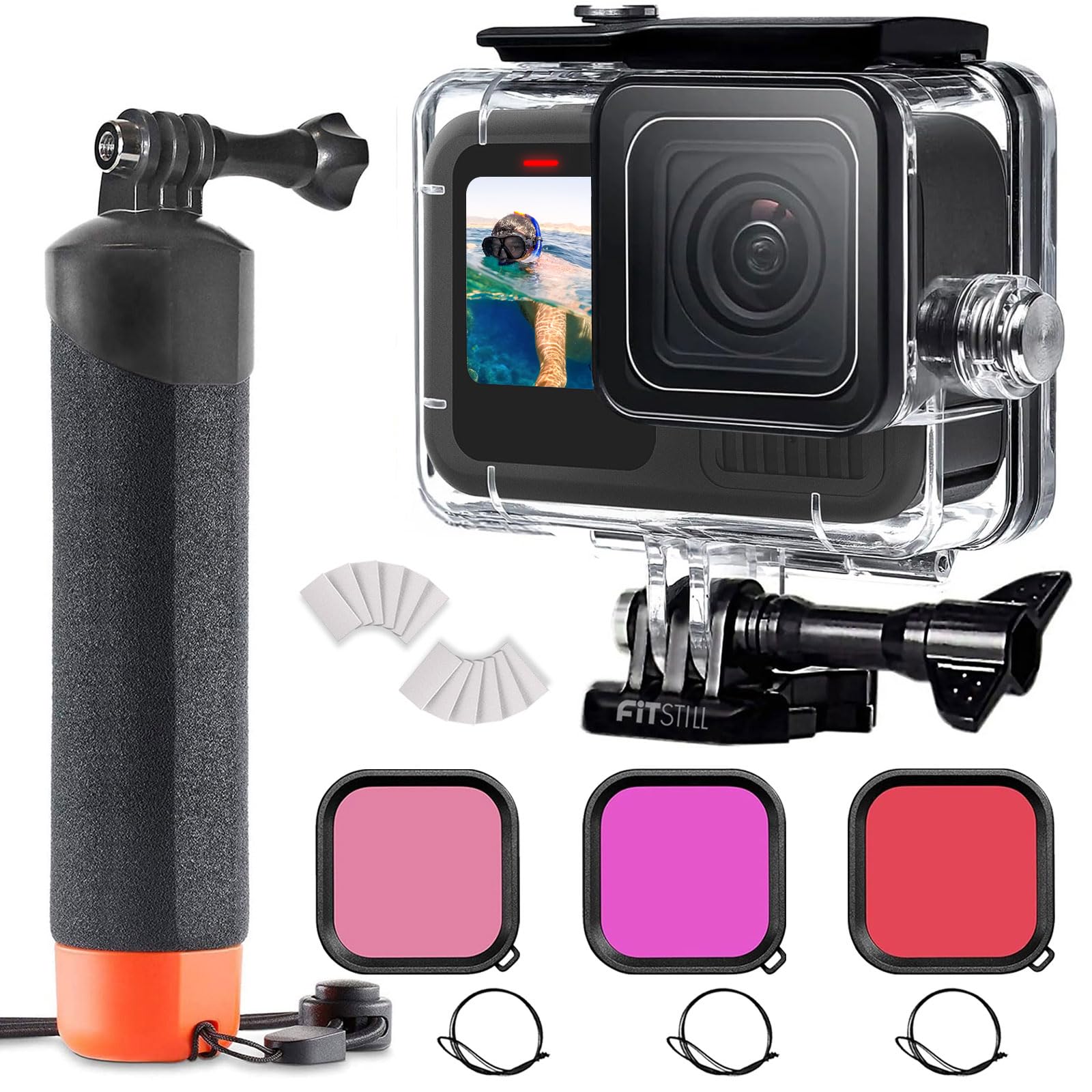 FitStill 60M/196FT Tauchset für Go Pro Hero 13/12/11/10/9 Black 📷🌊 Angebot bei HelloDeals