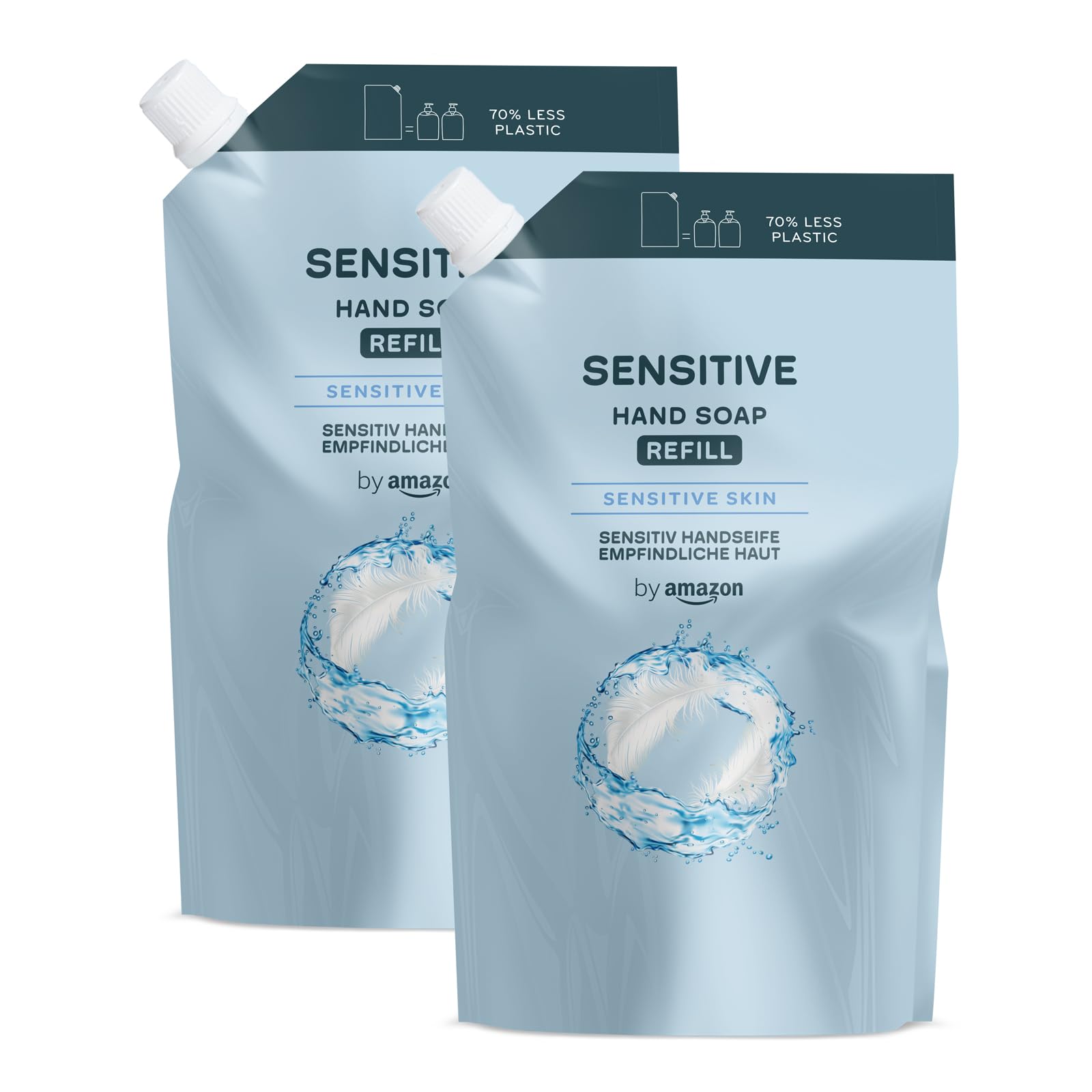 Angebot: Amazon Sensitive Handseife Nachfüllpack, 2 x 1000 ml Sensitiv 1 l (2er Pack) 💧🌿🛍️ Angebot bei HelloDeals