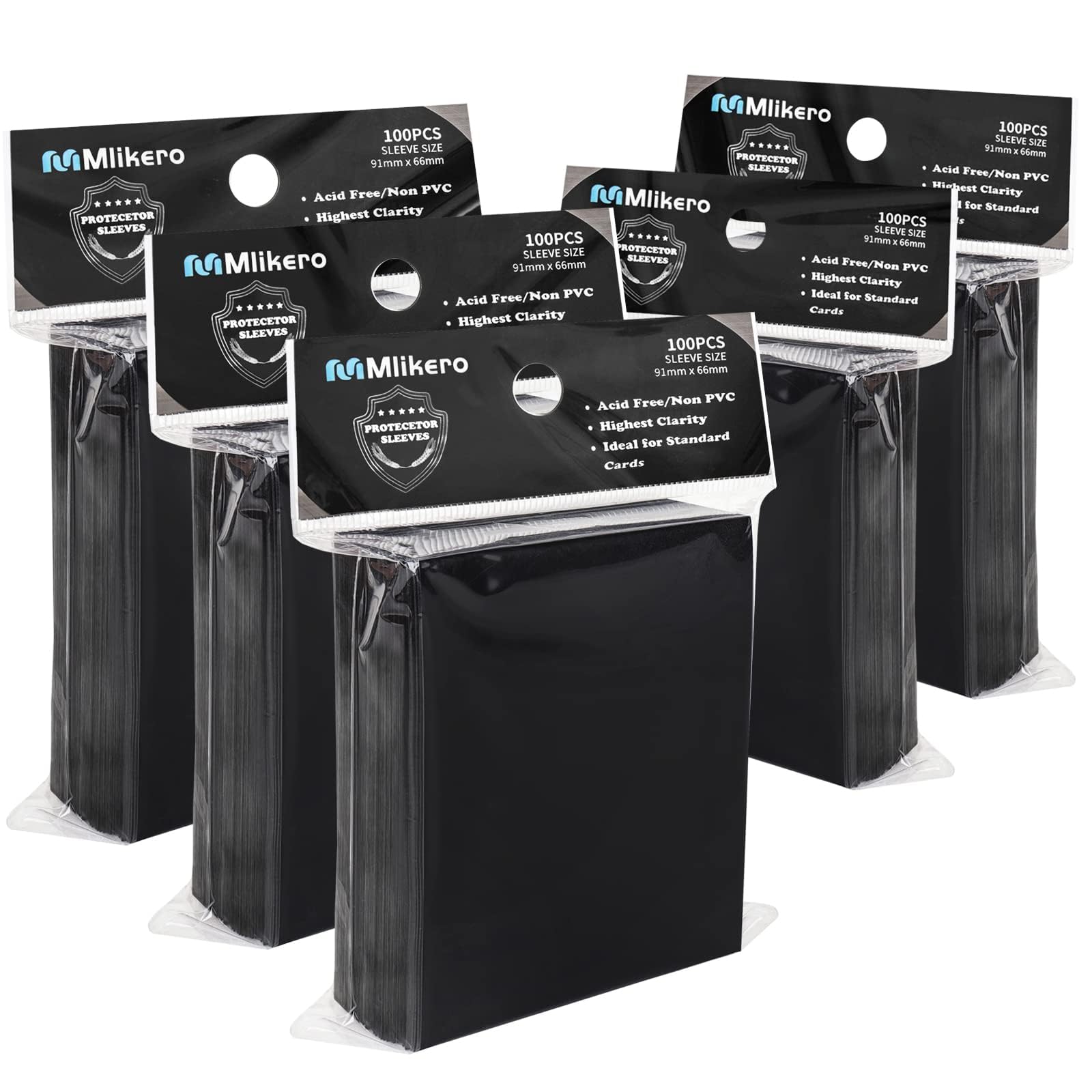 🃏🔖 Mlikero 500 Stück Weiche Sammelkartenhüllen, 66 x 91 mm Standardgröße Sammelkarten Karten Hüllen, Perfekte Passform fit für Sammelkarten, Sportkarten (Schwarz) Schwarz 500 🃏🔖 Angebot bei HelloDeals
