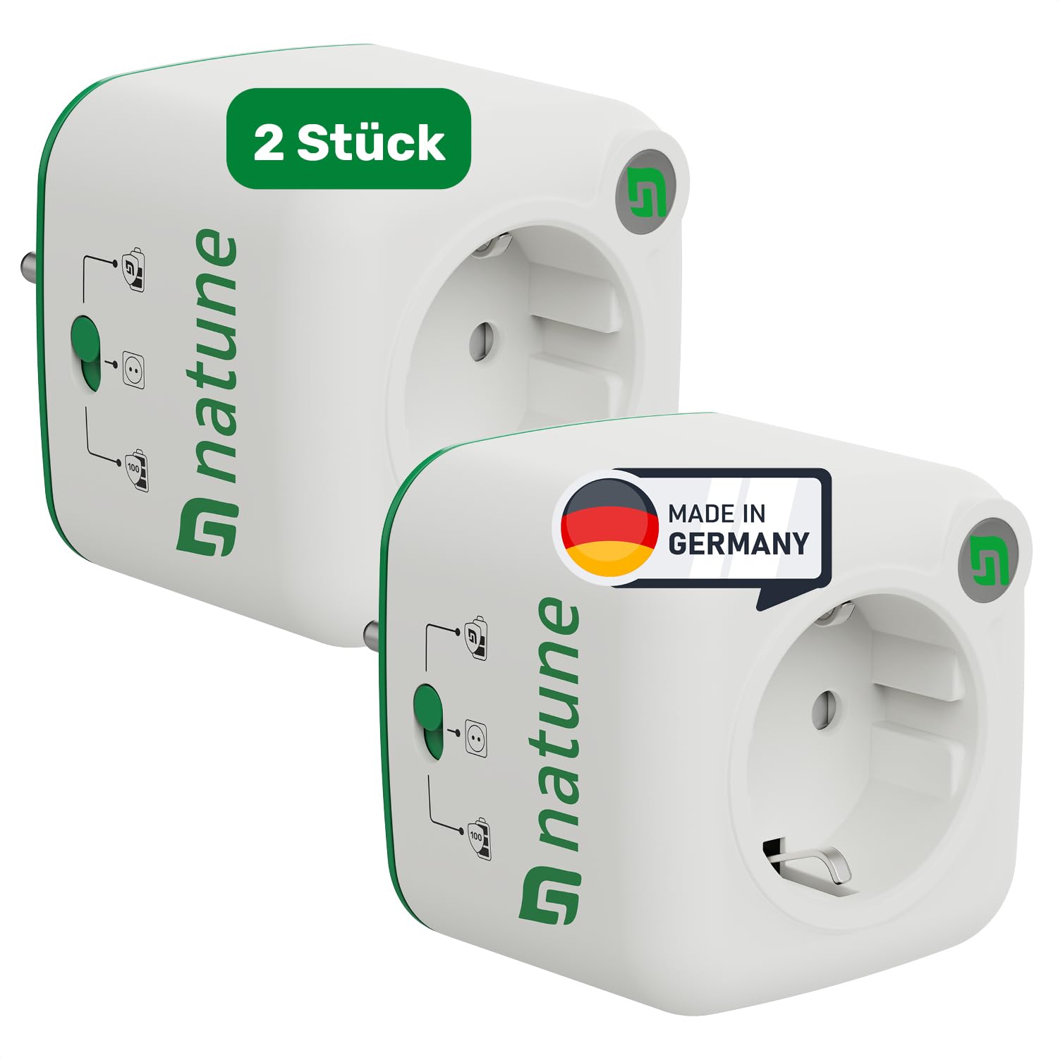 Natune Akkuschutz Adapter „Akku Life Guard“ 2er Set 🌿🔌 Angebot bei HelloDeals