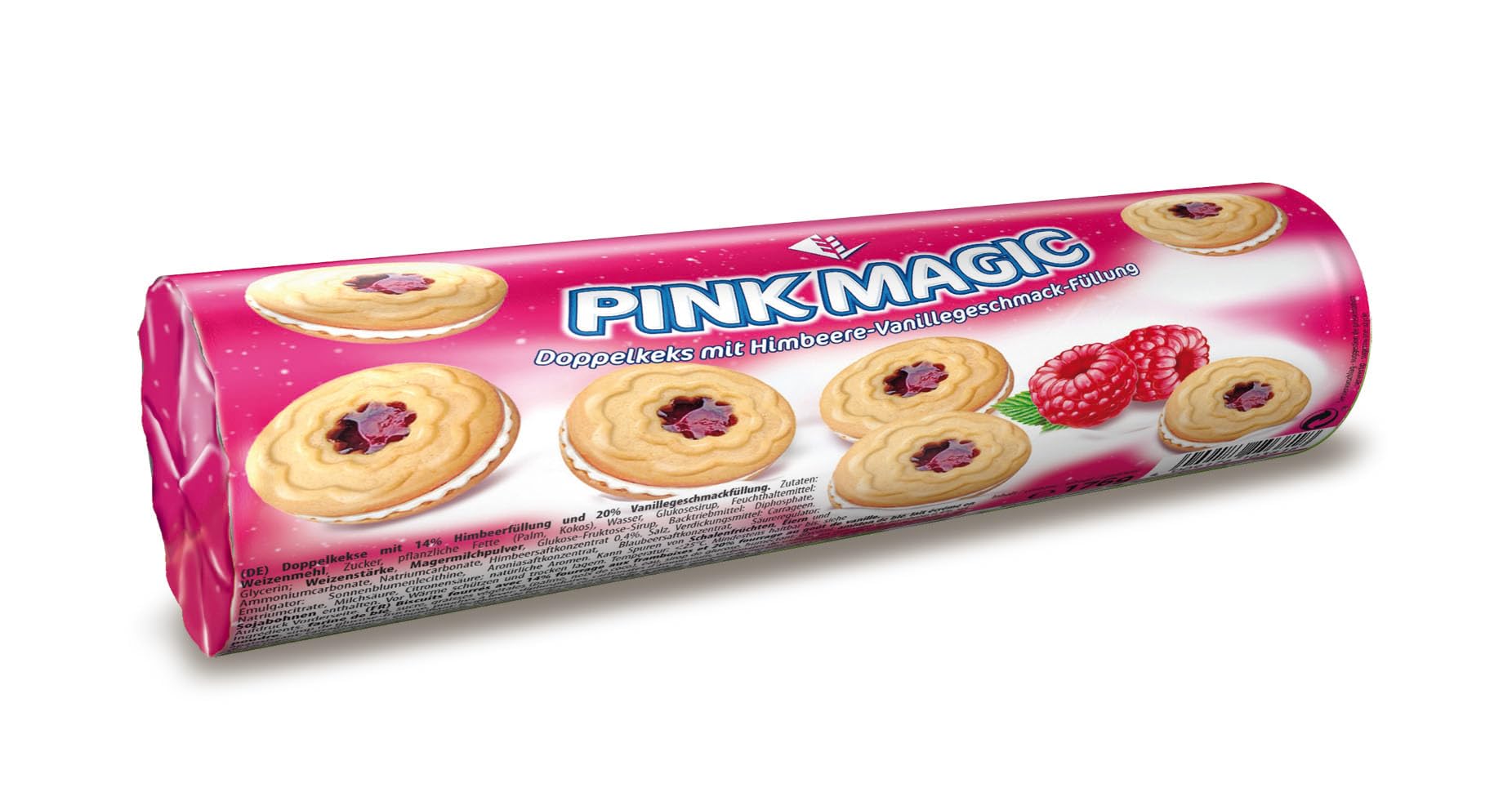 🍪🎉 PINKMAGIC Doppelkeks mit Himbeere-Vanillegeschmack, 176g Himbeere 176 g (1er Pack) - Angebot! Angebot bei HelloDeals