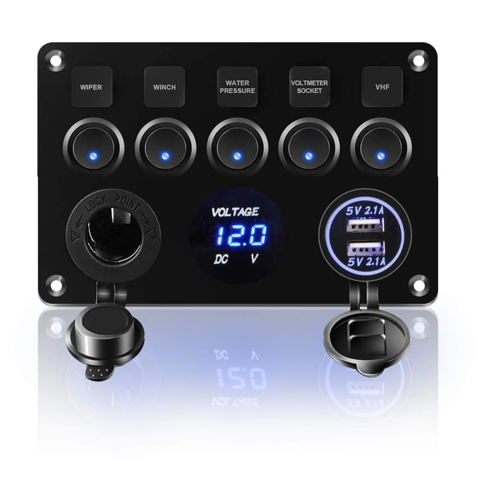 KAOLAI Schalter Panel 12V/24V 4.2A IP65 Wasserdicht 🔵🚎🔌 Angebot bei HelloDeals