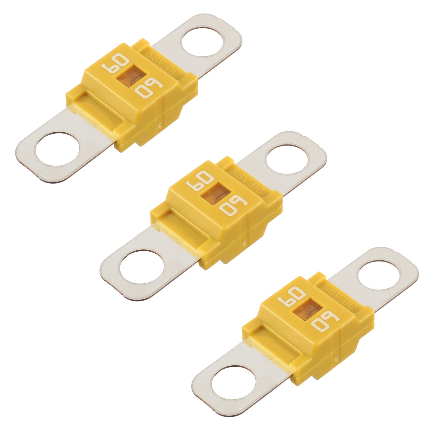 🚗 BOJACK Midi Hochstromsicherung Bolt-on Sicherung 60A Ampere gelb (3 Stück 60A) Angebot bei HelloDeals