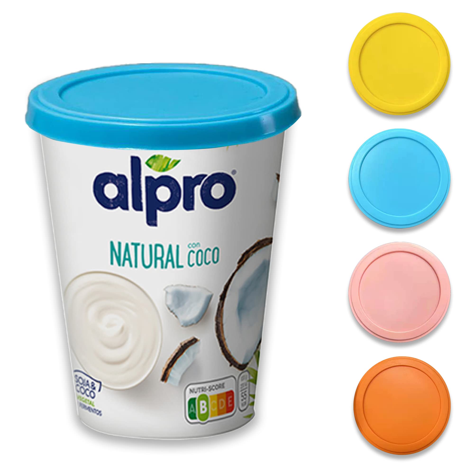 🥣🌟 XILMARK JoghurtDeckel 500g - Wiederverwendbare Silikondeckel (PACK 4) TSIL Angebot bei HelloDeals