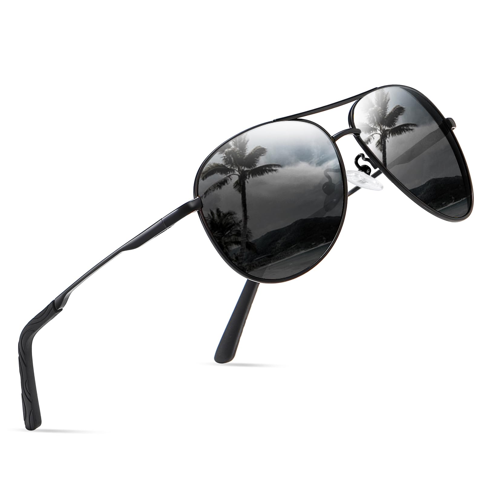 🕶️🔥 Mega-Deal: Premium Metallrahmen Sonnenbrille - UV400 Schutz - Vintage Schwarz Angebot bei HelloDeals