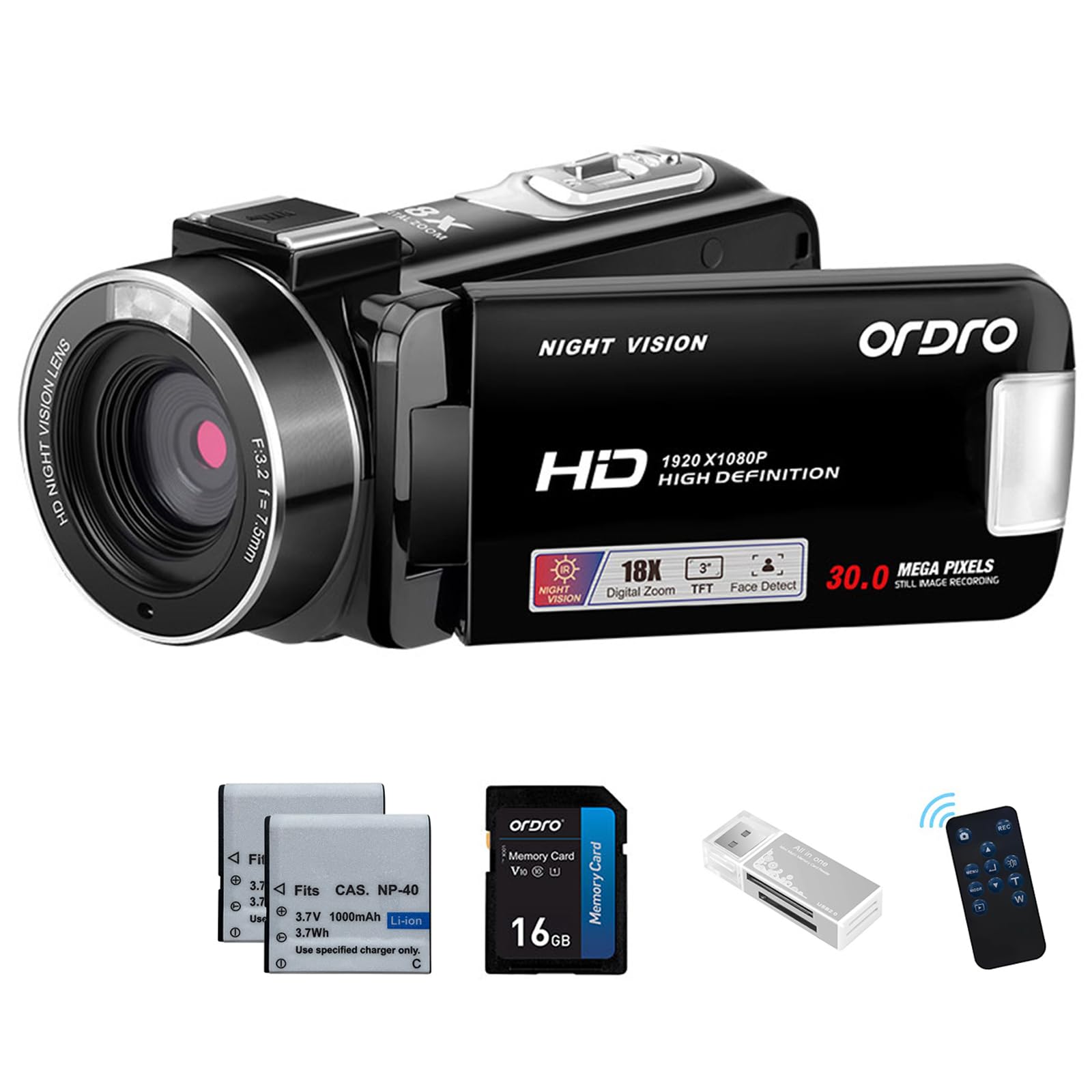 ORDRO Full HD 1080P 30MP Camcorder 📹🌟 Angebot bei HelloDeals