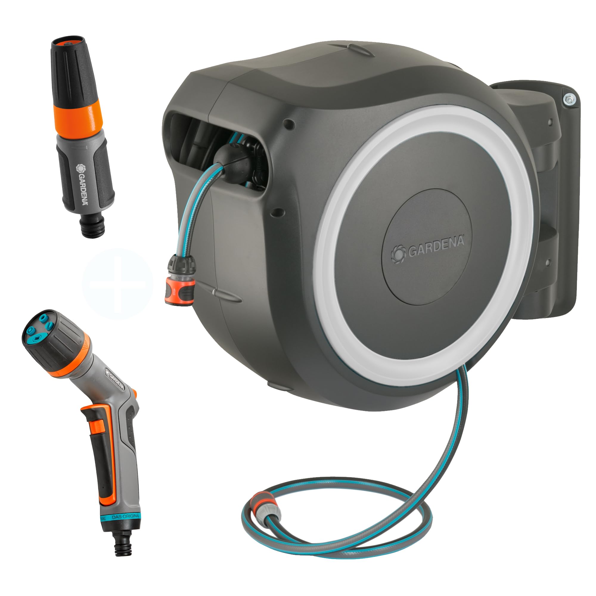 🌿🚿 Gardena Wand-Schlauchbox RollUp L (weiß) 30 m - Exklusiv für Amazon Angebot bei HelloDeals