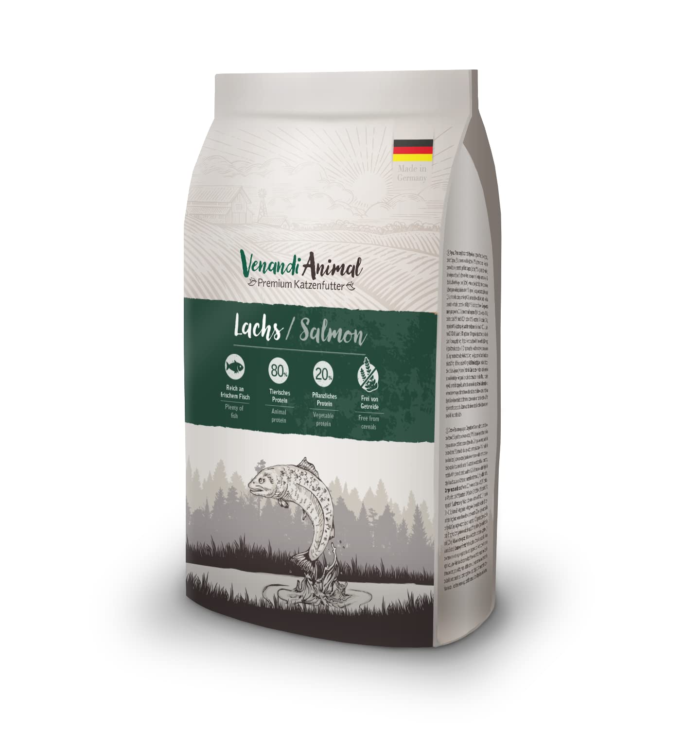 🐟🐱 Venandi Animal Premium Katzenfutter mit Lachs 1.5kg Trockenfutter Angebot bei HelloDeals