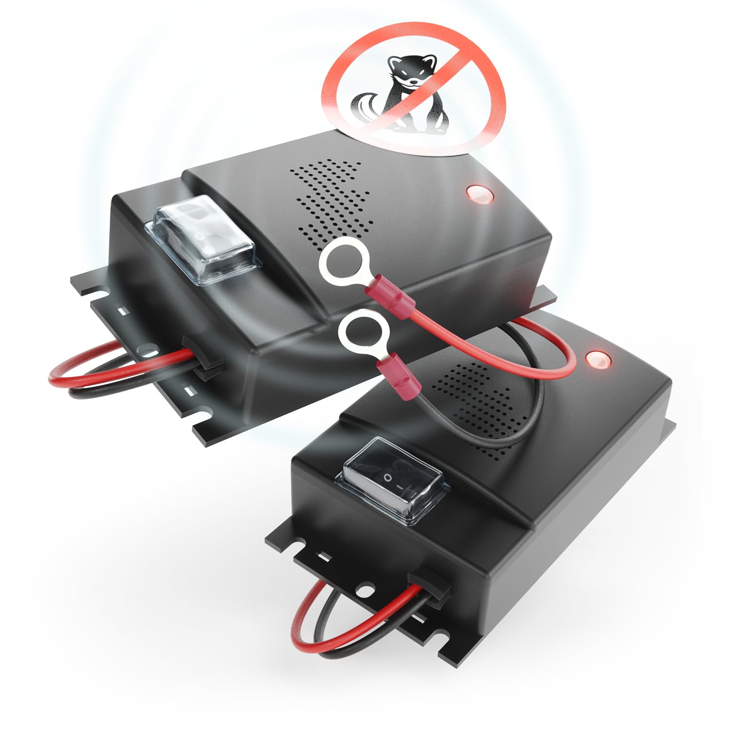 🚗🔊 Greate 2X Marderschreck Auto mit 12V Batterieanschluss - Marderabwehr für Auto Angebot bei HelloDeals