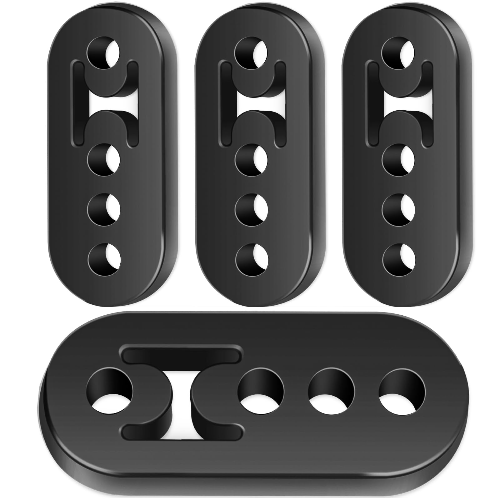 🚗 MetVot 4 Stück 4 Loch Auspuff Schalldämpfer Universal Auspuffgummi 🚗 Angebot bei HelloDeals