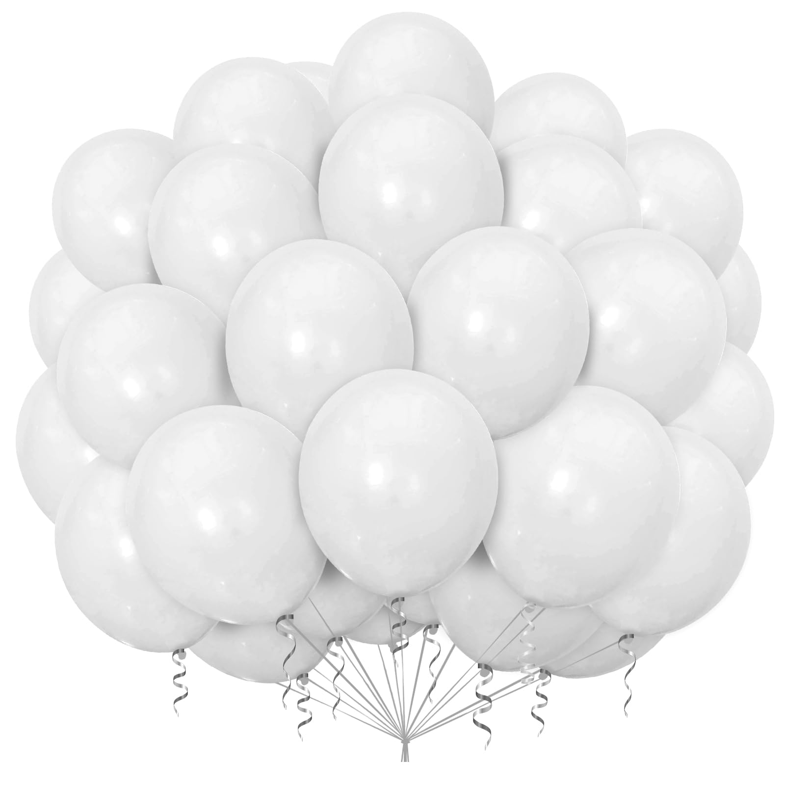 Luftballons Weiß, 100 Stück 12 Zoll - Partydeko Geburtstags Hochzeits Babyparty 🎈 Angebot bei HelloDeals