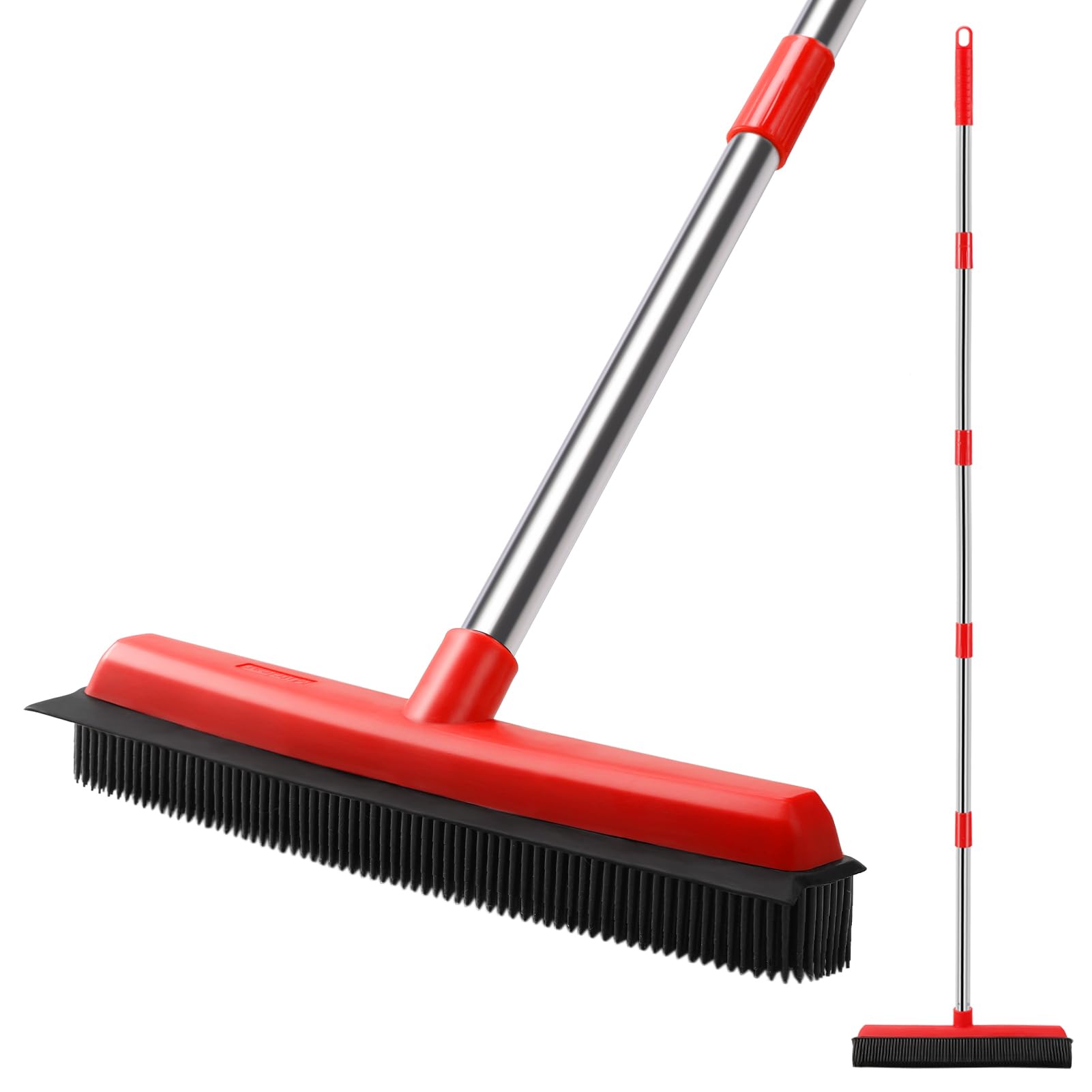 🧹 Mitclear Gummibesen mit Ausziehbarer Griff(154cm) - Bodenbürste mit Gummiborsten und Bodenabzieher Angebot bei HelloDeals