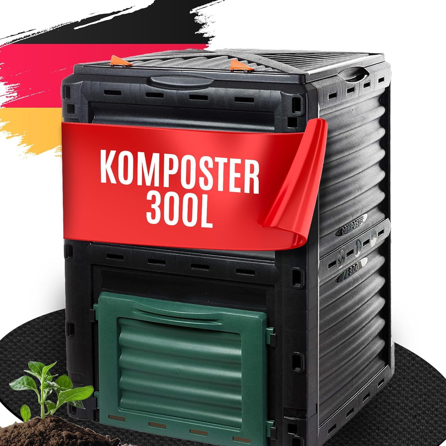 🌿 2friends Premium Garten Komposter Schnellkomposter 300L 🌱 Angebot bei HelloDeals
