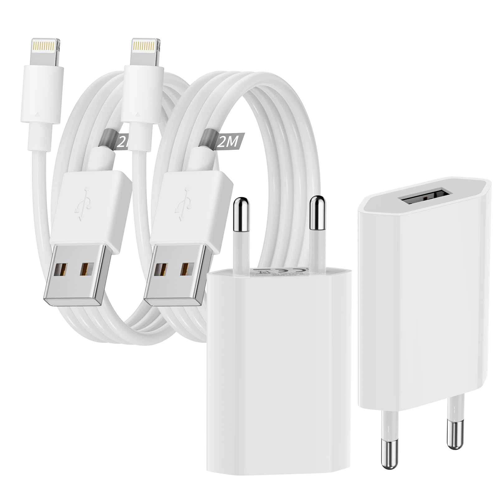 🔌 [MFi Certified] USB Ladegerät & 2er Pack iPhone Ladekabel 📱 Angebot bei HelloDeals