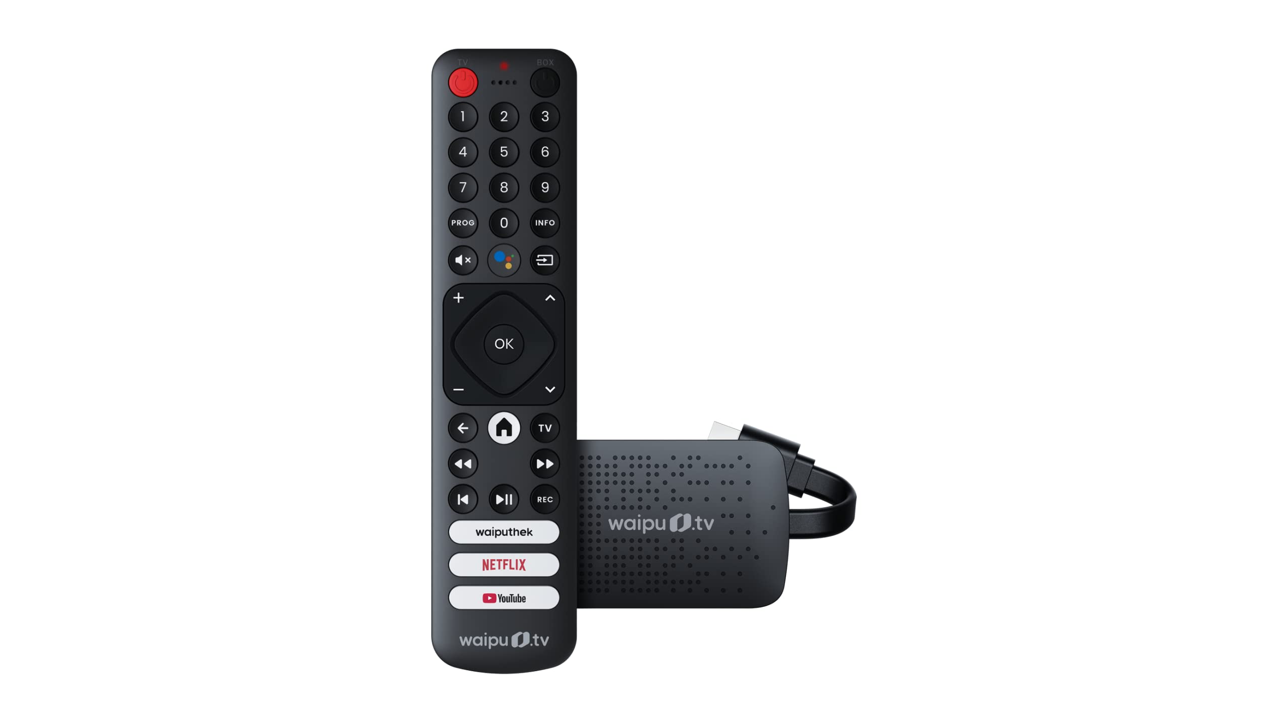waipu.tv 4K Stick | Inkl. Fernbedienung mit Schnellwahltasten ⭐ Fernsehen über WLAN ⭐ HDMI ⭐ 4K ⭐ HDR Angebot bei HelloDeals