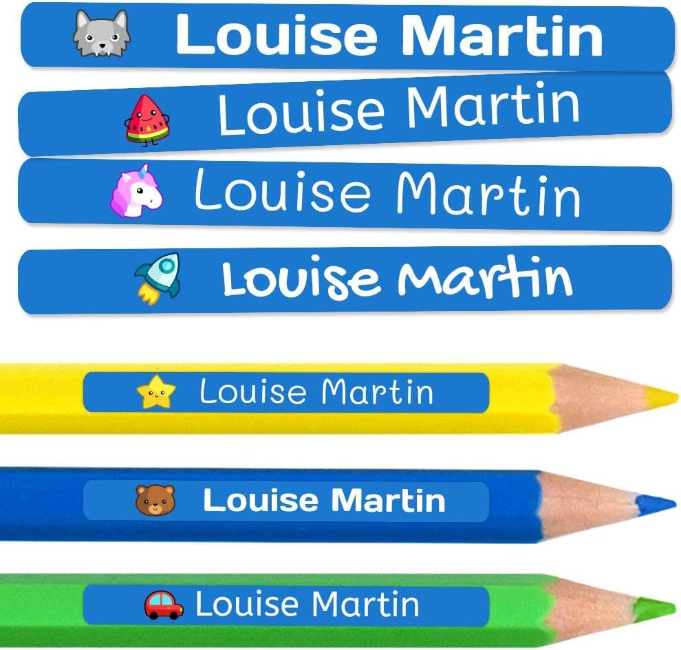 50 personalisierte Klebeetiketten für Bleistifte und Kugelschreiber Angebot bei HelloDeals