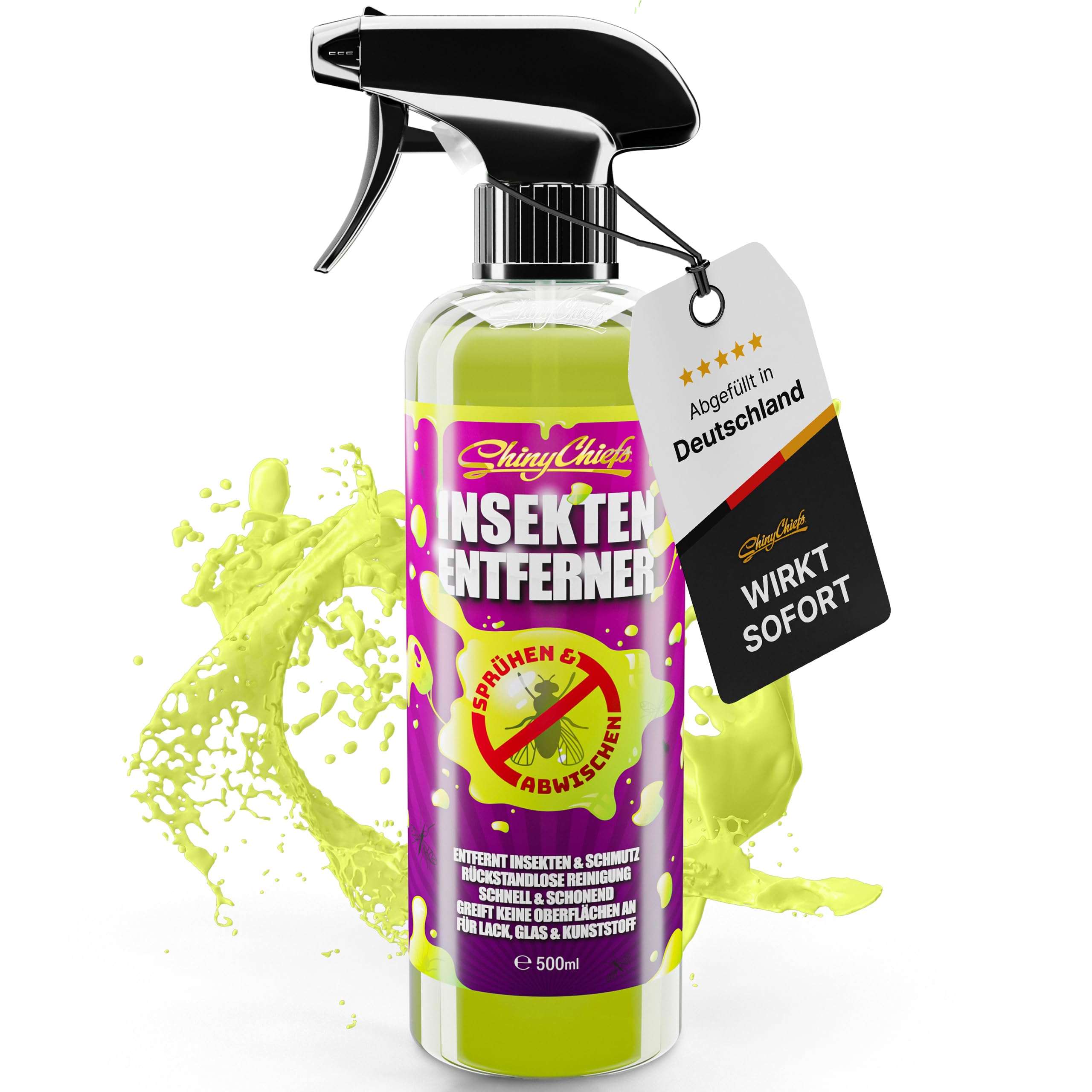 🚗🦟 ShinyChiefs INSEKTENENTFERNER 500ml - Auto Insektenreiniger mit extremer Reinigungskraft! 🦟🚗 Angebot bei HelloDeals
