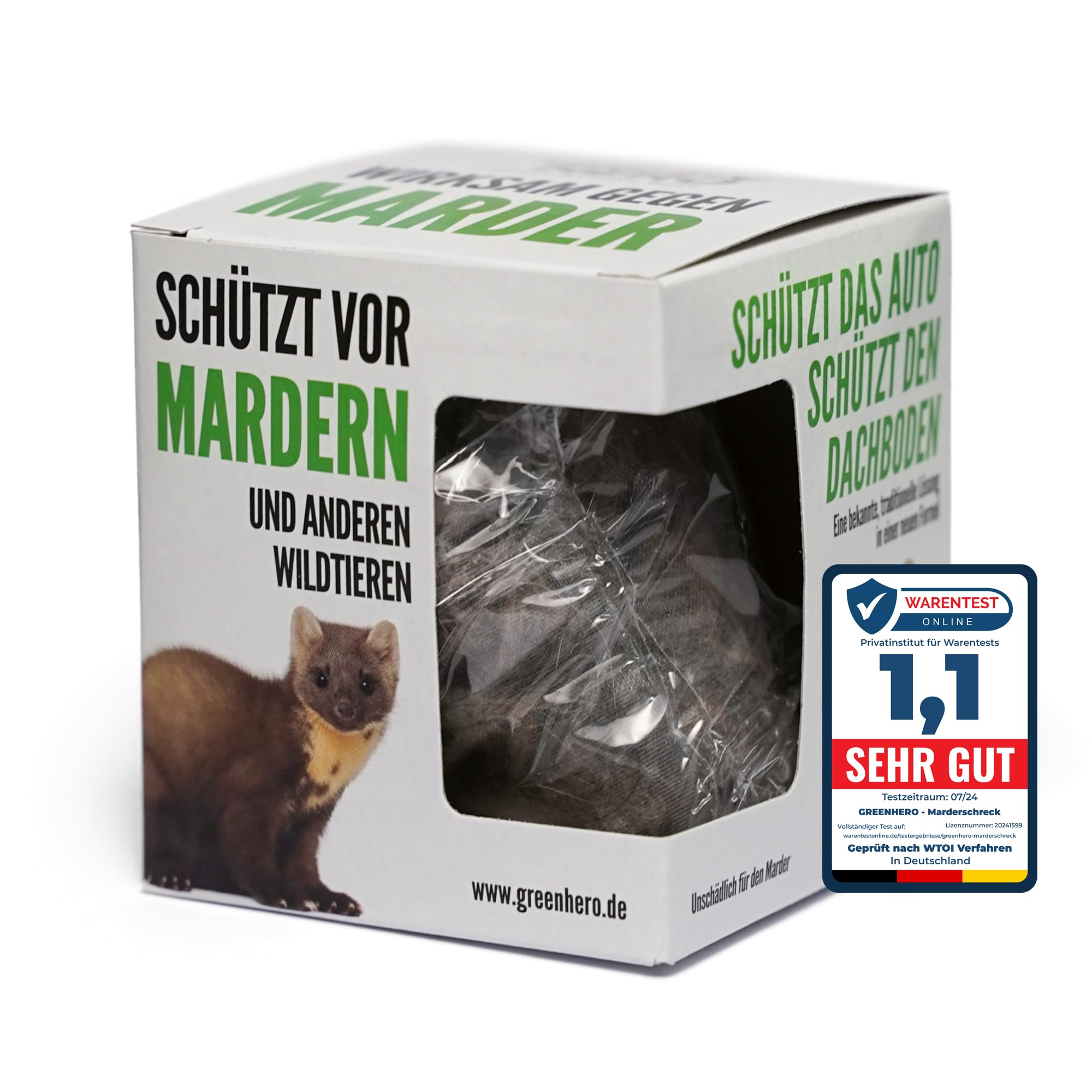 🦸‍♂️🚗💚 Green Hero Marderschreck - Marder Abwehr für Auto, Haus und Garage Angebot bei HelloDeals