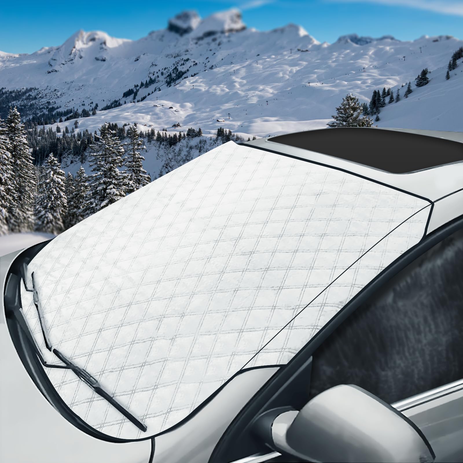 🚗 Frontscheibenabdeckung Winter - Schutz vor Frost, Schnee und Sonne! 🌬️☃️☀️ Angebot bei HelloDeals
