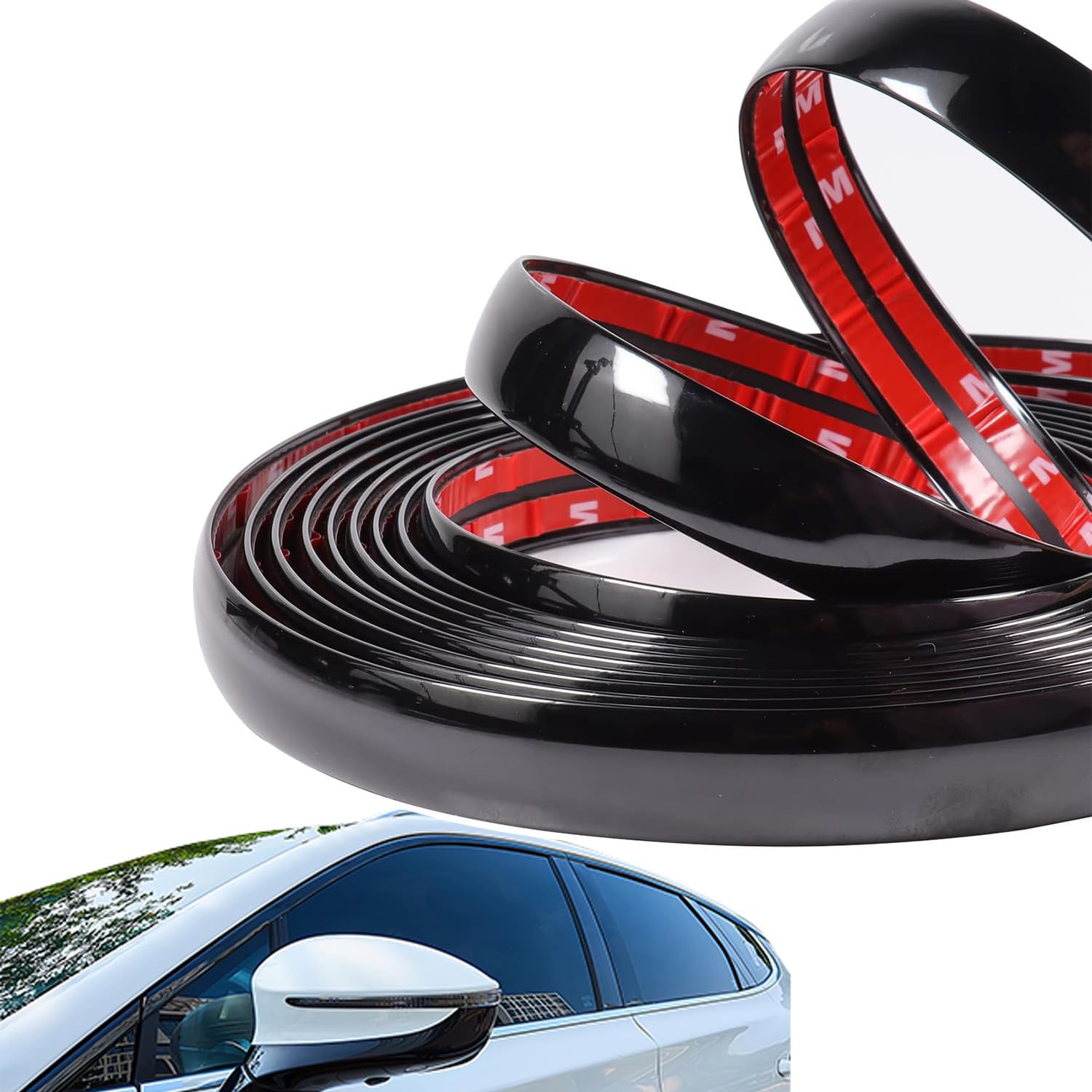 🚗 Selbstklebende Zierleiste 30mm*5m Chromleiste Schwarz 🌟 Angebot bei HelloDeals