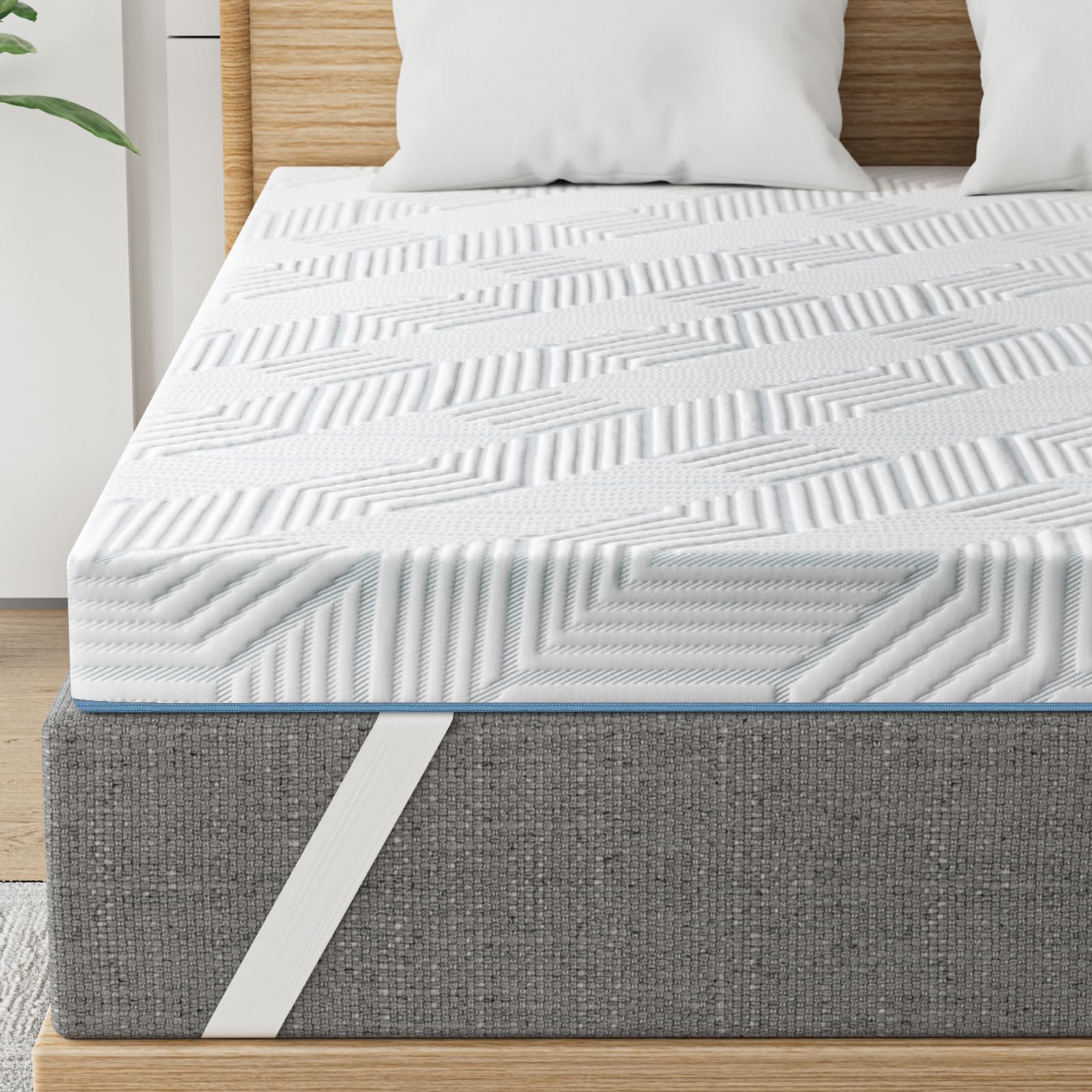 🛏️ BedStory 10cm Höhe Topper 180x200cm H3&H4 Gel Memory Foam Topper Angebot bei HelloDeals