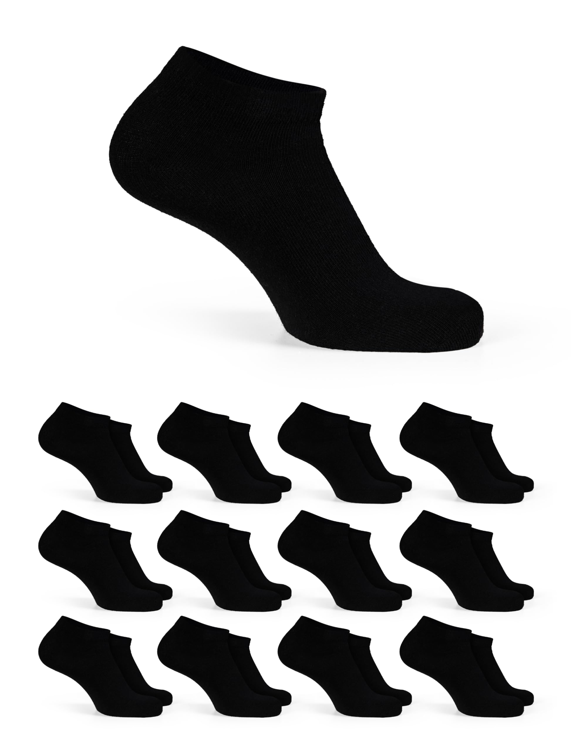 Angebot: Basic Treasure 12 Paar Sneaker Socken Damen und Herren 🧦 Angebot bei HelloDeals