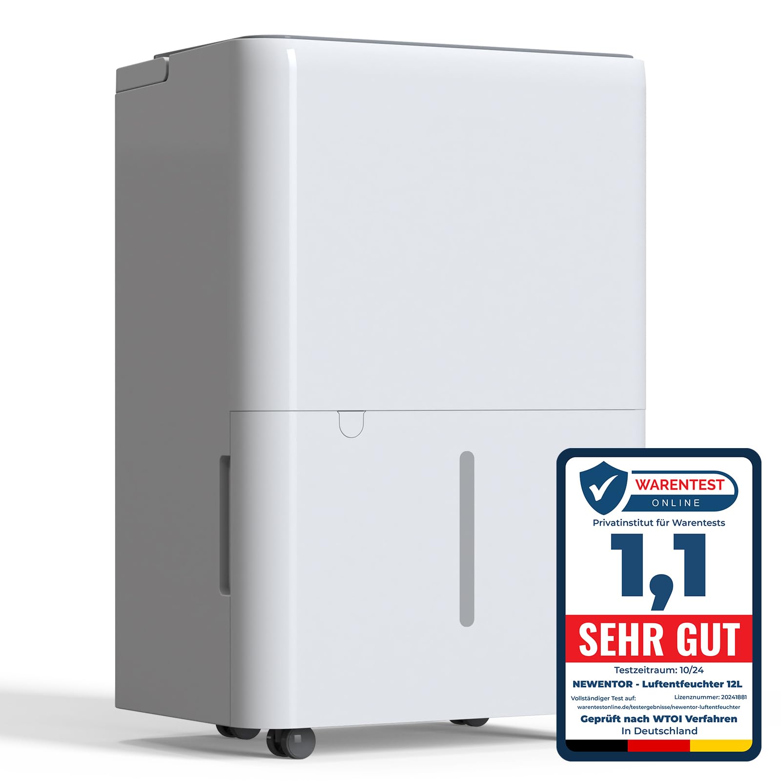 🌬️ Newentor 12L Luftentfeuchter Elektrisch Keller 35dB | Entfeuchter Elektrisch Keller mit Ablaufschlauch 1m Angebot bei HelloDeals