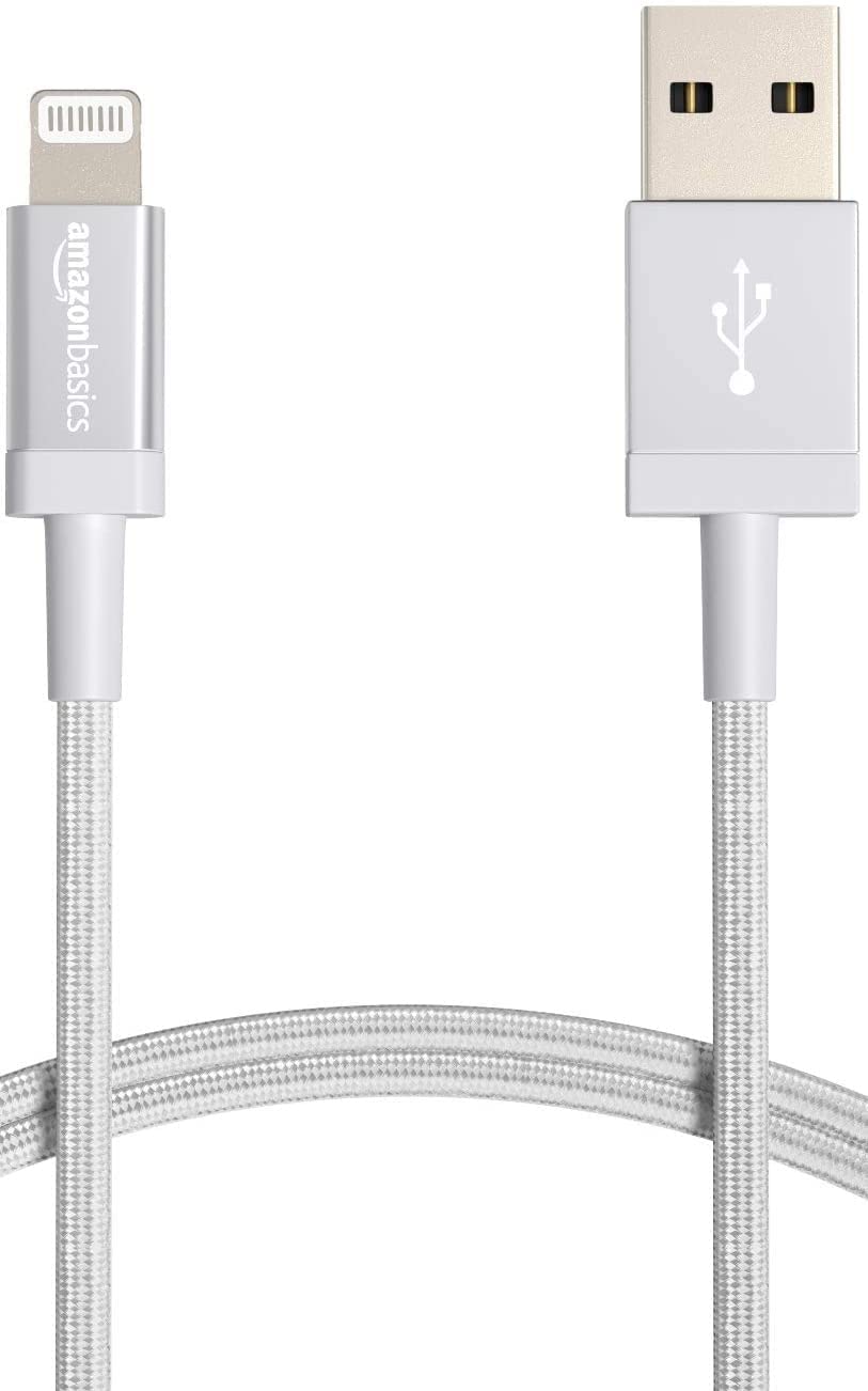 📱 Amazon Basics Verbindungskabel Lightning auf USB-A, Nylon-umflochten, MFi-zertifiziertes Ladekabel für iPhone, Silber, 0.9 m - 1 Stück 🌟 Angebot bei HelloDeals