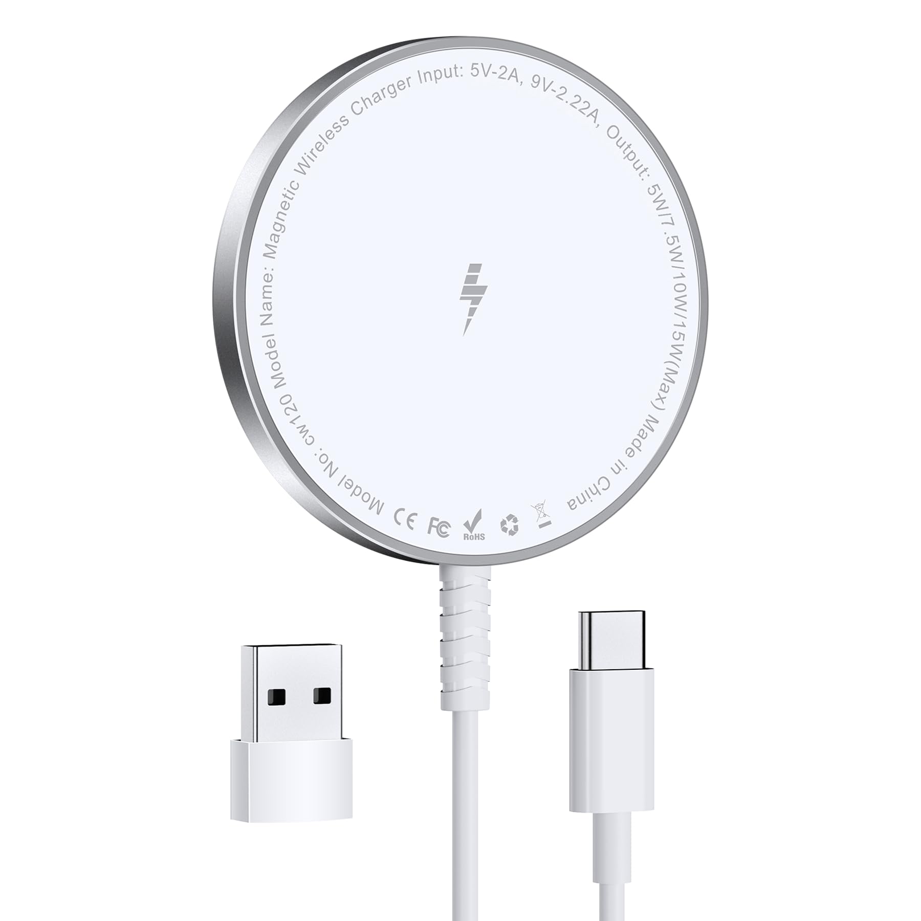 🔋📱 Mag-Safe Ladegerät für iPhone Ladestation: Magnet Wireless Charger Induktive Kabelloses Ladepad Angebot bei HelloDeals