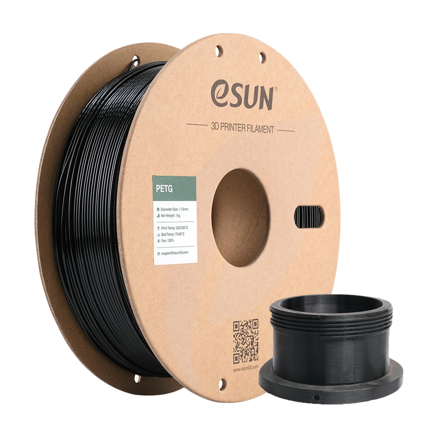 🔥 Angebot! eSUN PETG Filament Schwarz 1,75mm 1kg Spule 3D-Drucker 🚀 Angebot bei HelloDeals