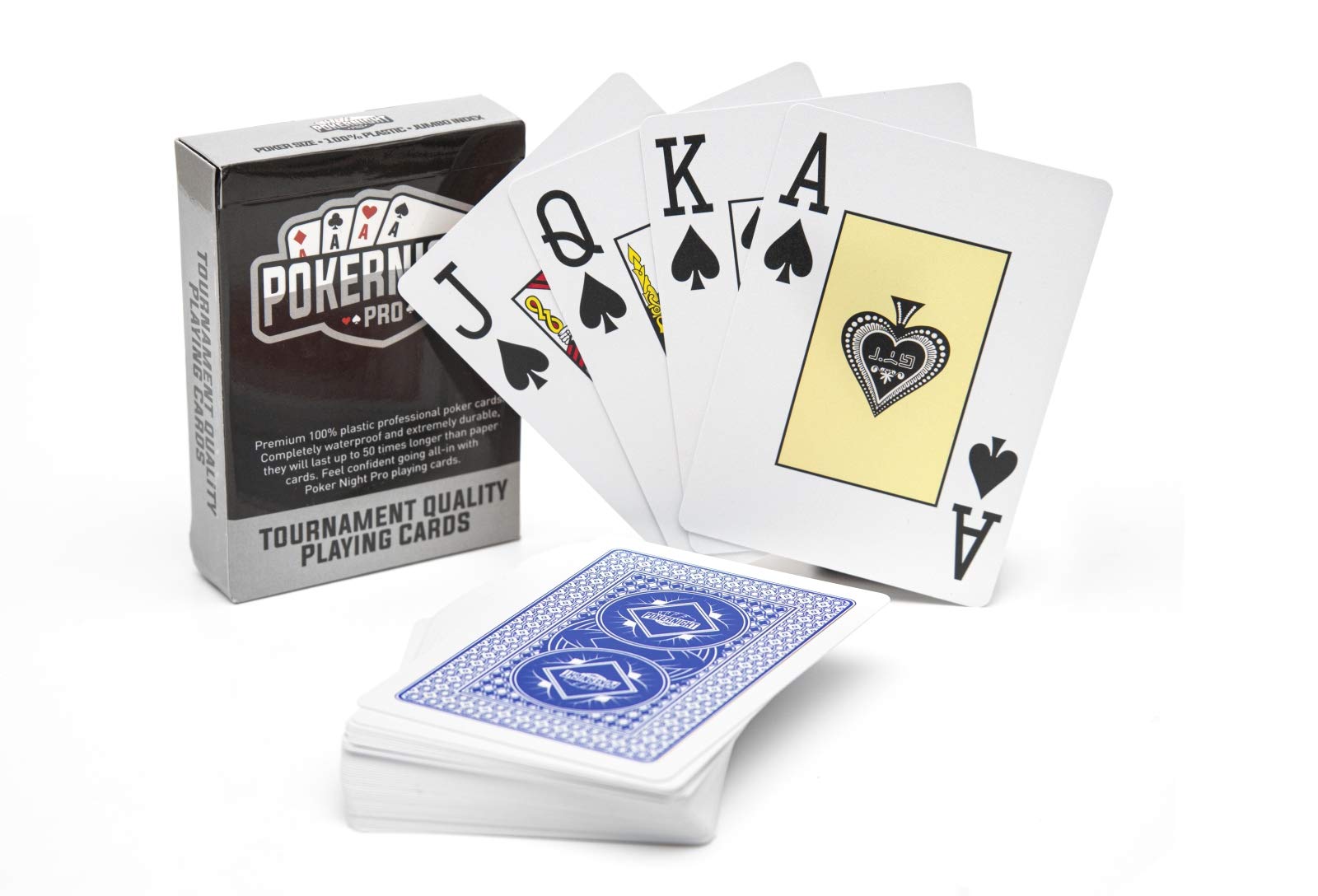 🃏 Poker Night Pro 🌟 Wasserfestes Texas Hold'em Poker-Kartendeck | 100% Plastik | Jumbo-Index Angebot bei HelloDeals